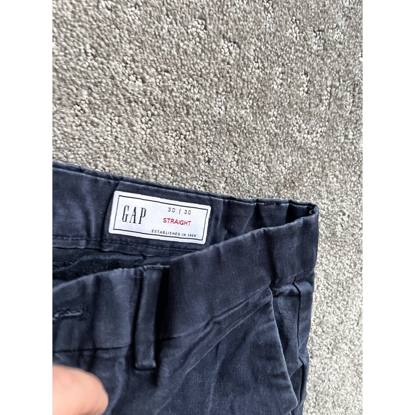 Gap VINTAGE GAP Chino Pants Mens Size 30x30 Navy Straight Fit 100% Cotton Distressed Size US 30 / EU 46 - 5 Thumbnail