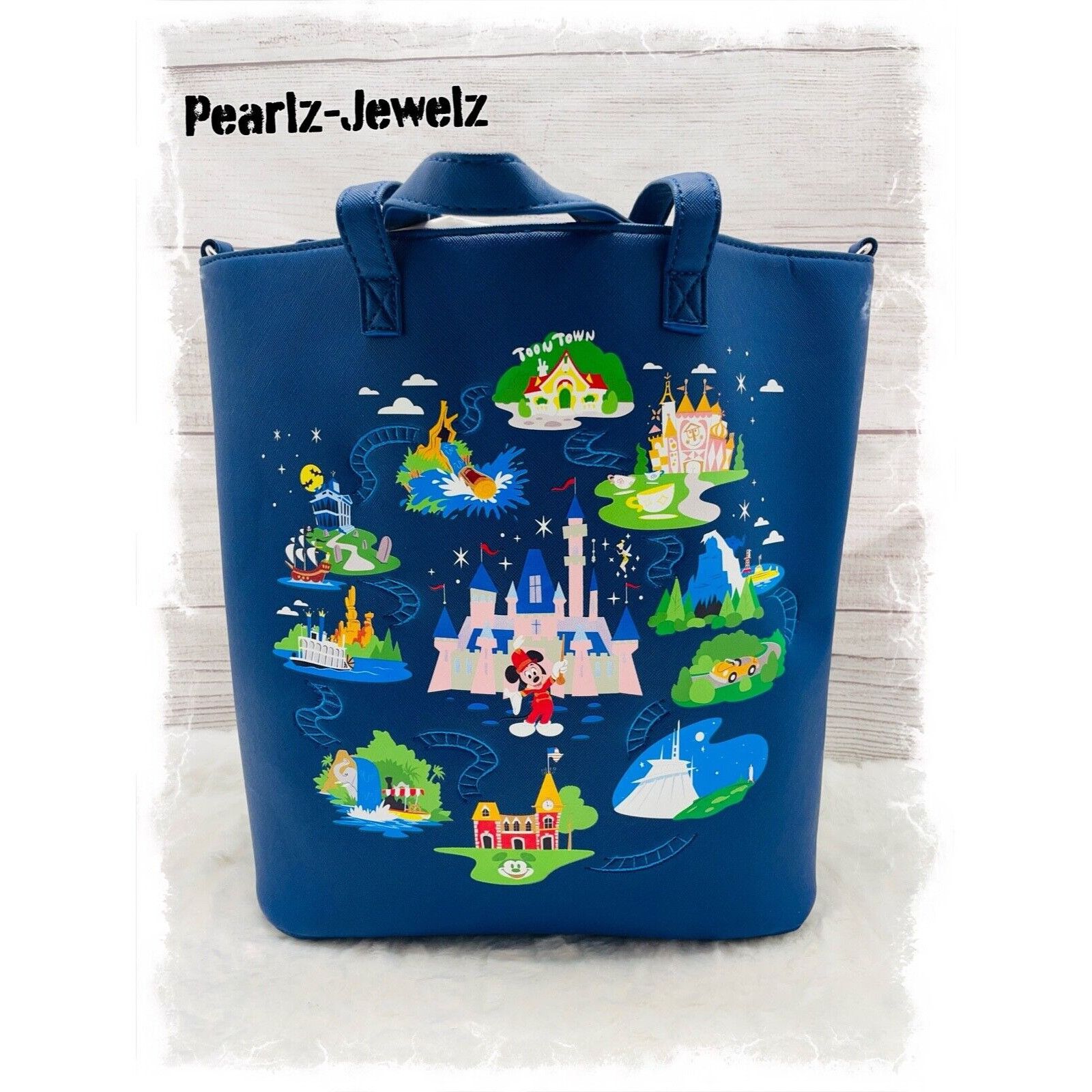 Loungefly Disneyland 65th Anniversary Tote Purse Crossbody H