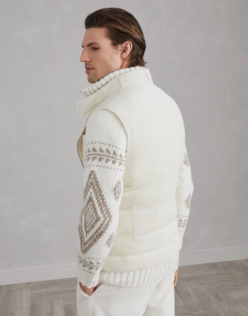 Brunello Cucinelli o1w1db10326 Padded Vest in White/Natural Size US M / EU 48-50 / 2 - 4 Thumbnail