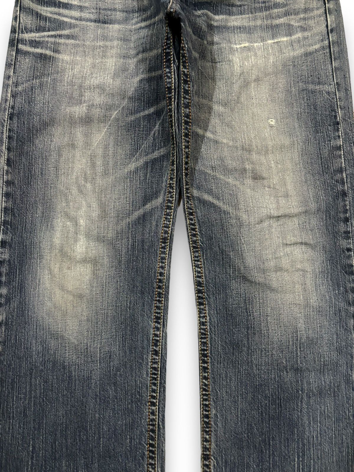 Edwin Exclusive Vintage Edwin XV Dirt Blue Wash Baggy Ripped Jeans Size US 33 - 6 Thumbnail