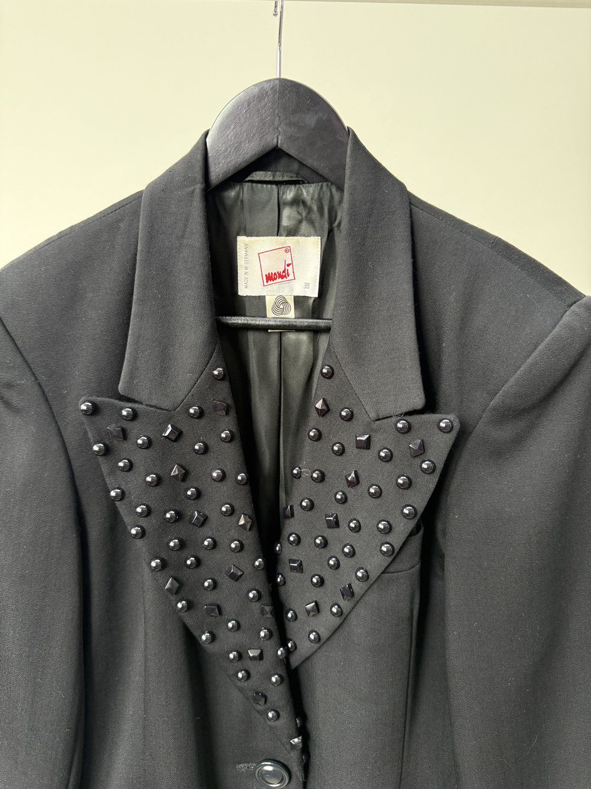 Other Vintage Mondi Wool Blazer Women’s Gothic Embellished Jacket Size XS / US 0-2 / IT 36-38 - 5 Thumbnail