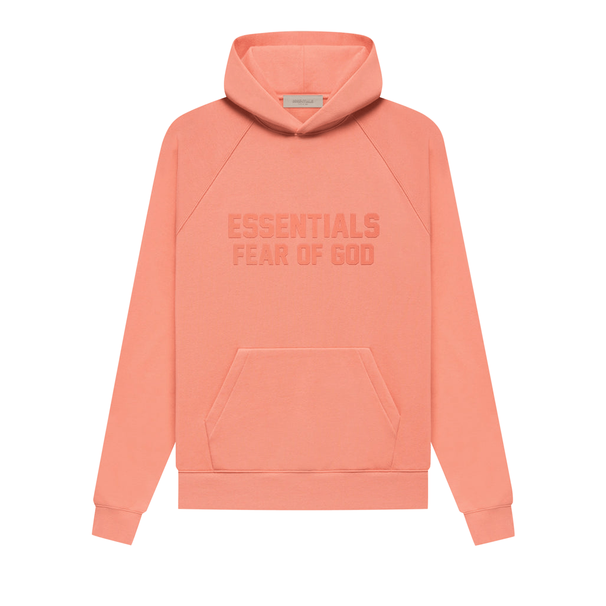 Essentials × Fear of God Fear of God Essentials Hoodie Coral | Grailed