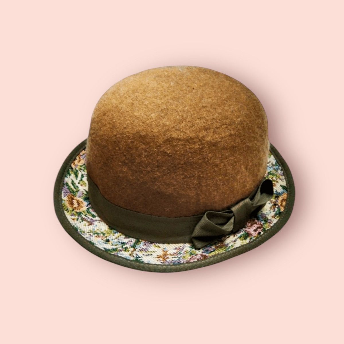 Designer × Japanese Brand × Vintage VINTAGE OLIVE DES OLIVE BOWLER HAT JAPAN Size ONE SIZE - 1 Thumbnail