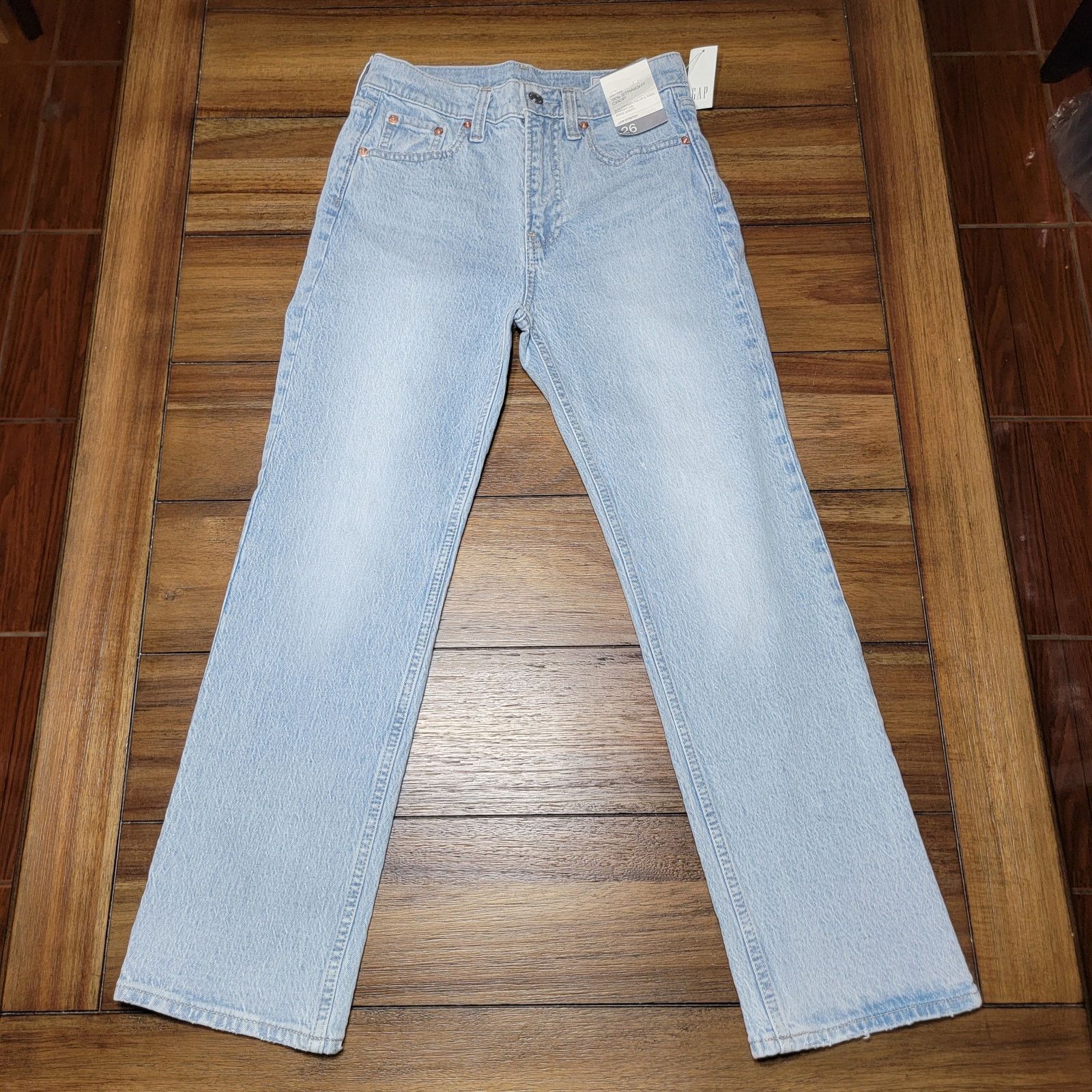 Gap GAP Hi Rise '90s Straight Crop Slim Lo Stretch - 26/2R NWT Size 26" / US 2 / IT 38 - 1 Thumbnail