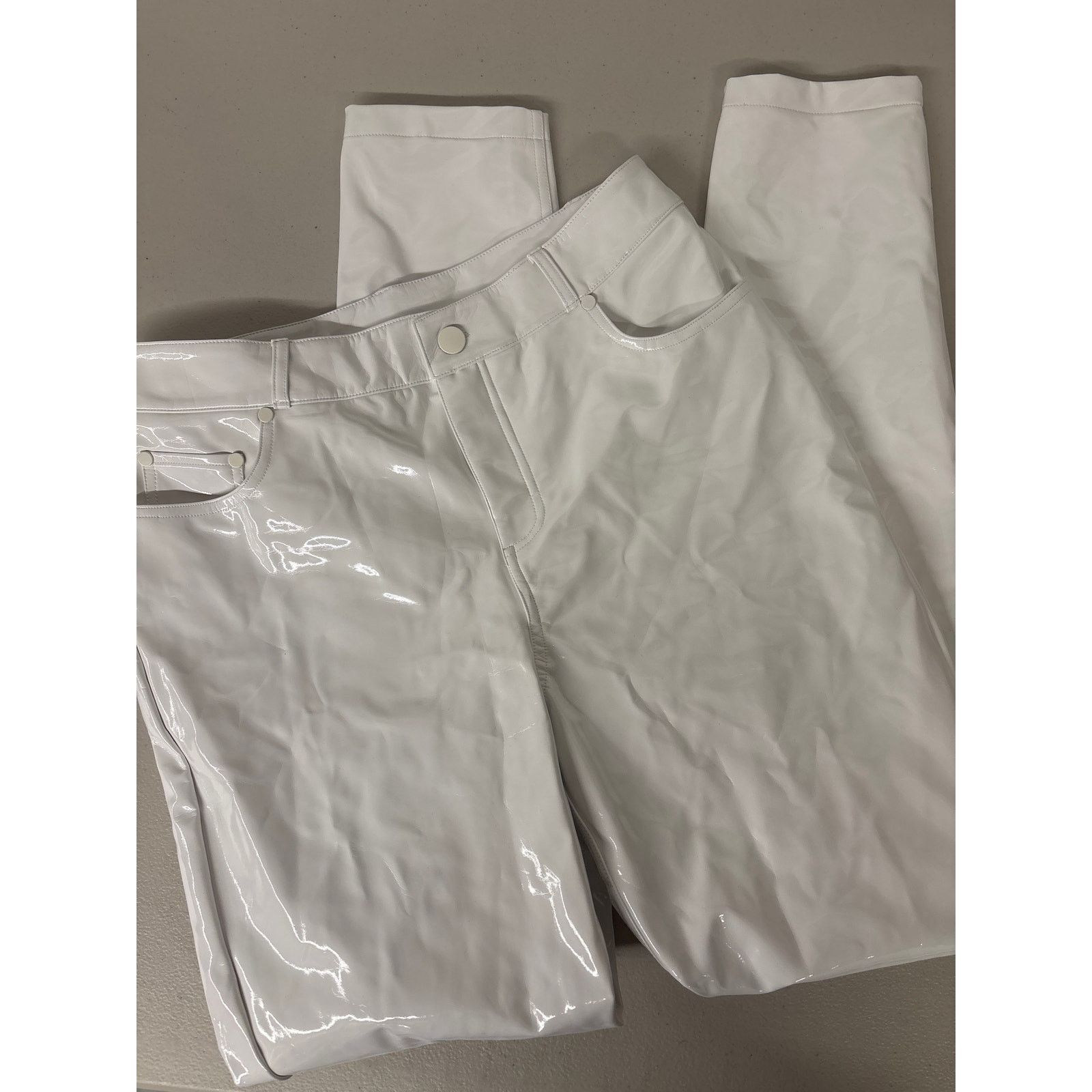 Commando New Commando SZ S White Faux Leather High Rise Skinny Pants Size 27" / US 4 / IT 40 - 2 Thumbnail