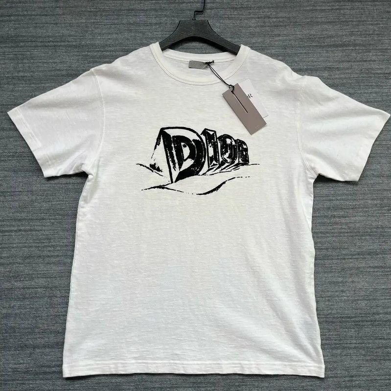 Dior Dior Summer White Cotton T-Shirt for Men 0089 Size US L / EU 52-54 / 3 - 1 Thumbnail