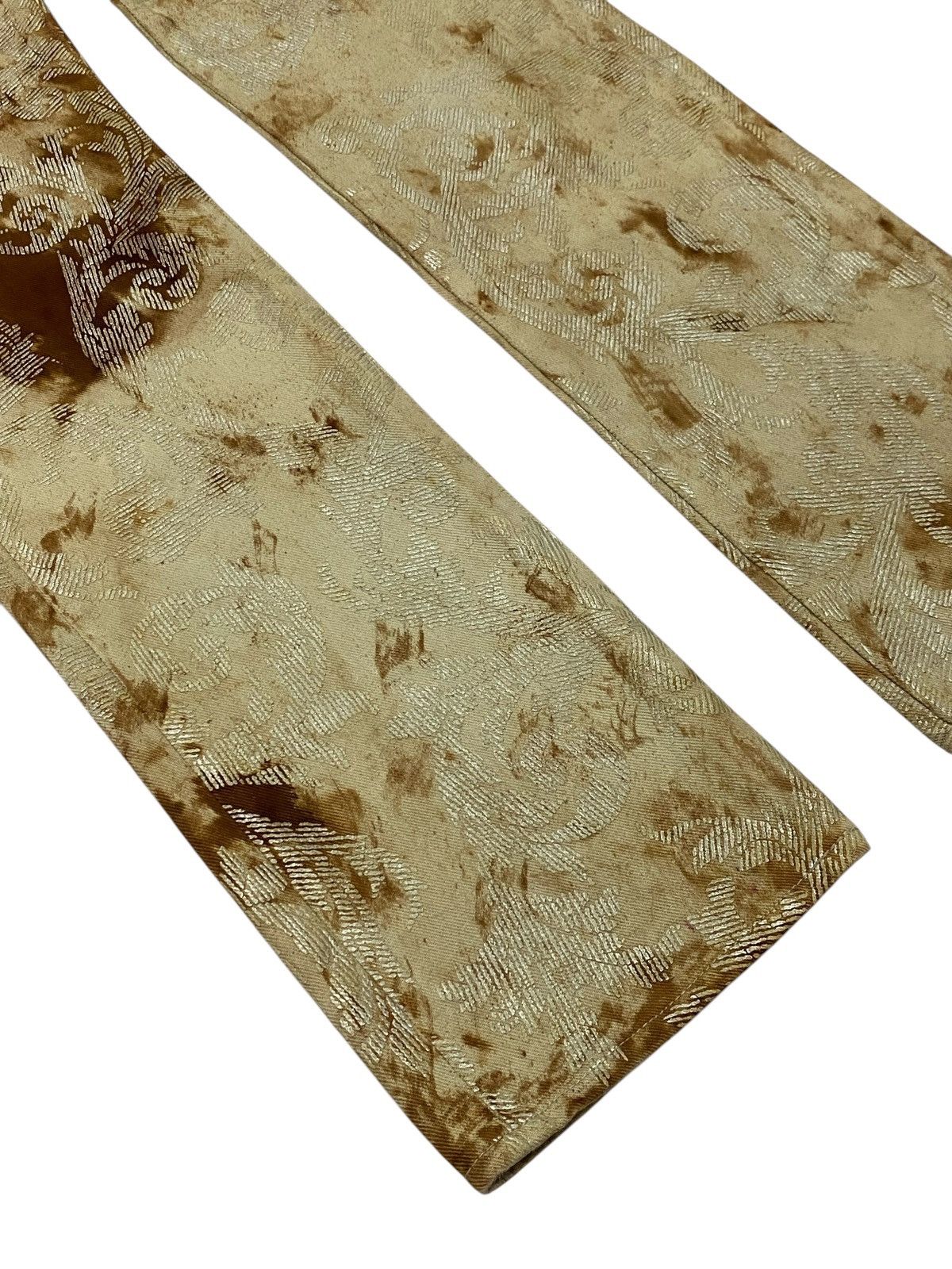 If Six Was Nine Yoshiyuki konishi Gold Paisley Pattern Denim Pants Size US 30 / EU 46 - 6 Thumbnail