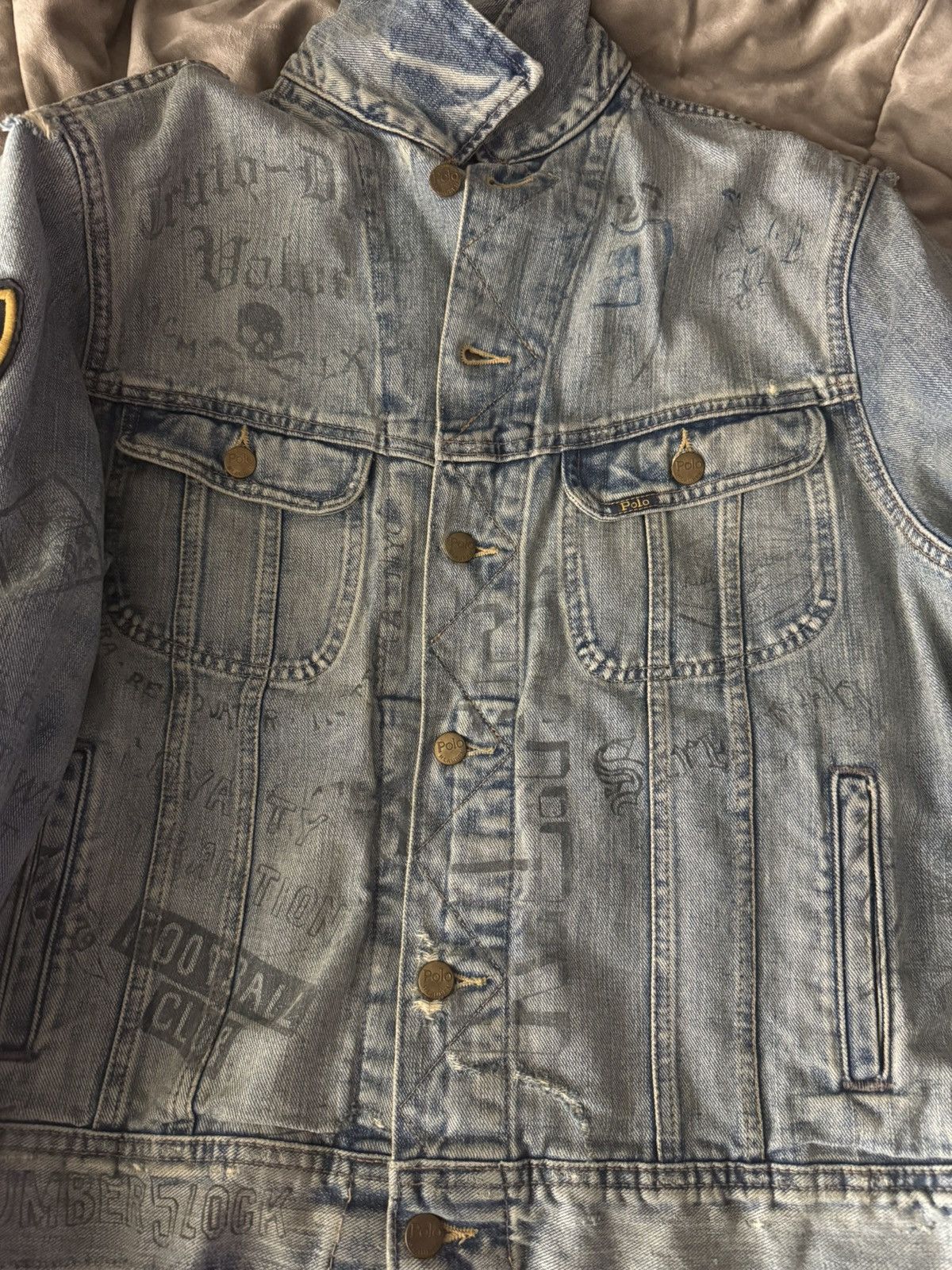 Polo Ralph Lauren Polo Ralph Lauren graffiti print distressed Jean jacket Size US L / EU 52-54 / 3 - 1 Thumbnail