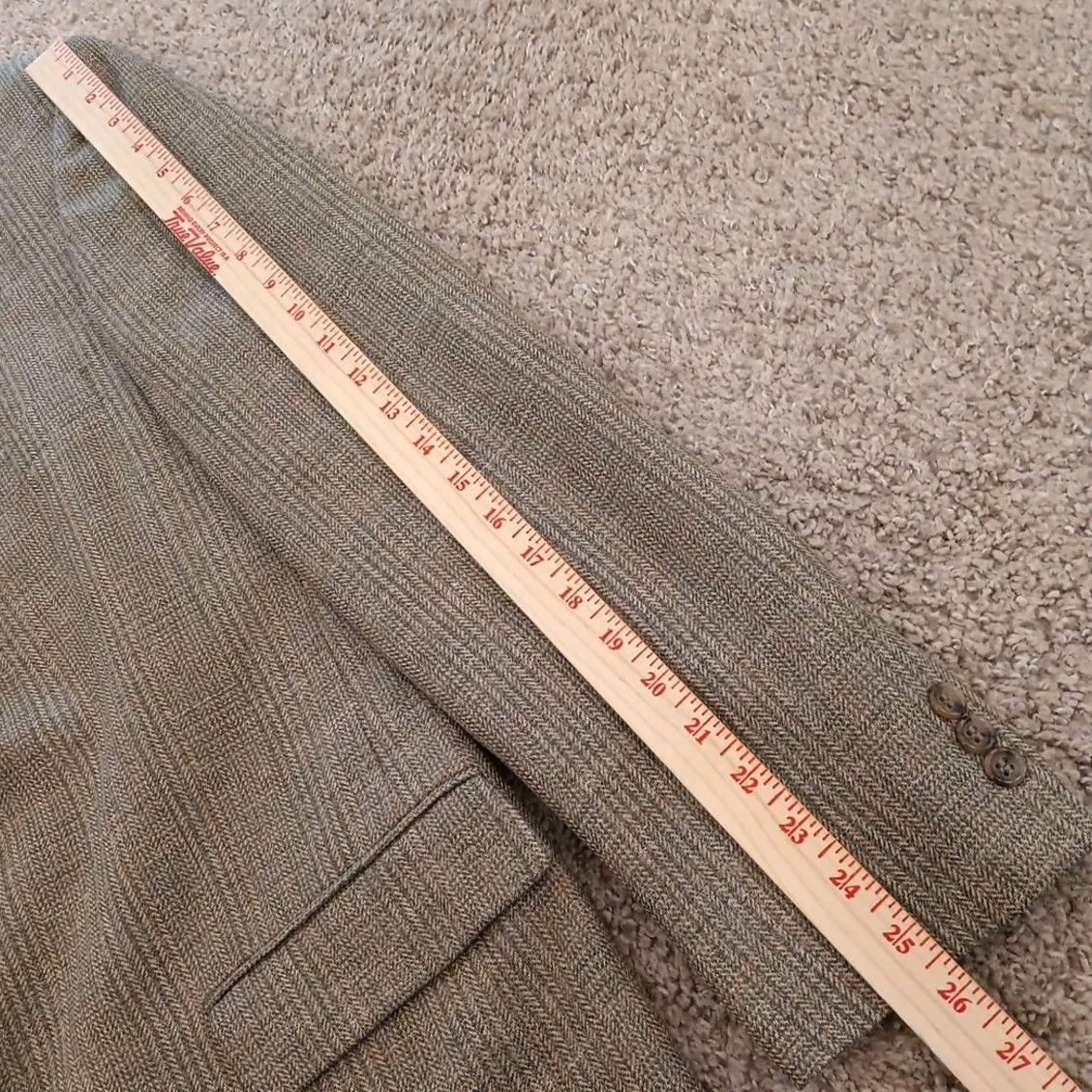 Brooks Brothers Brooks Brothers Blazer Mens 42 Long Green Plaid Single-Breasted Two-Button Notch Lapel Vintage No Size 42R - 3 Thumbnail
