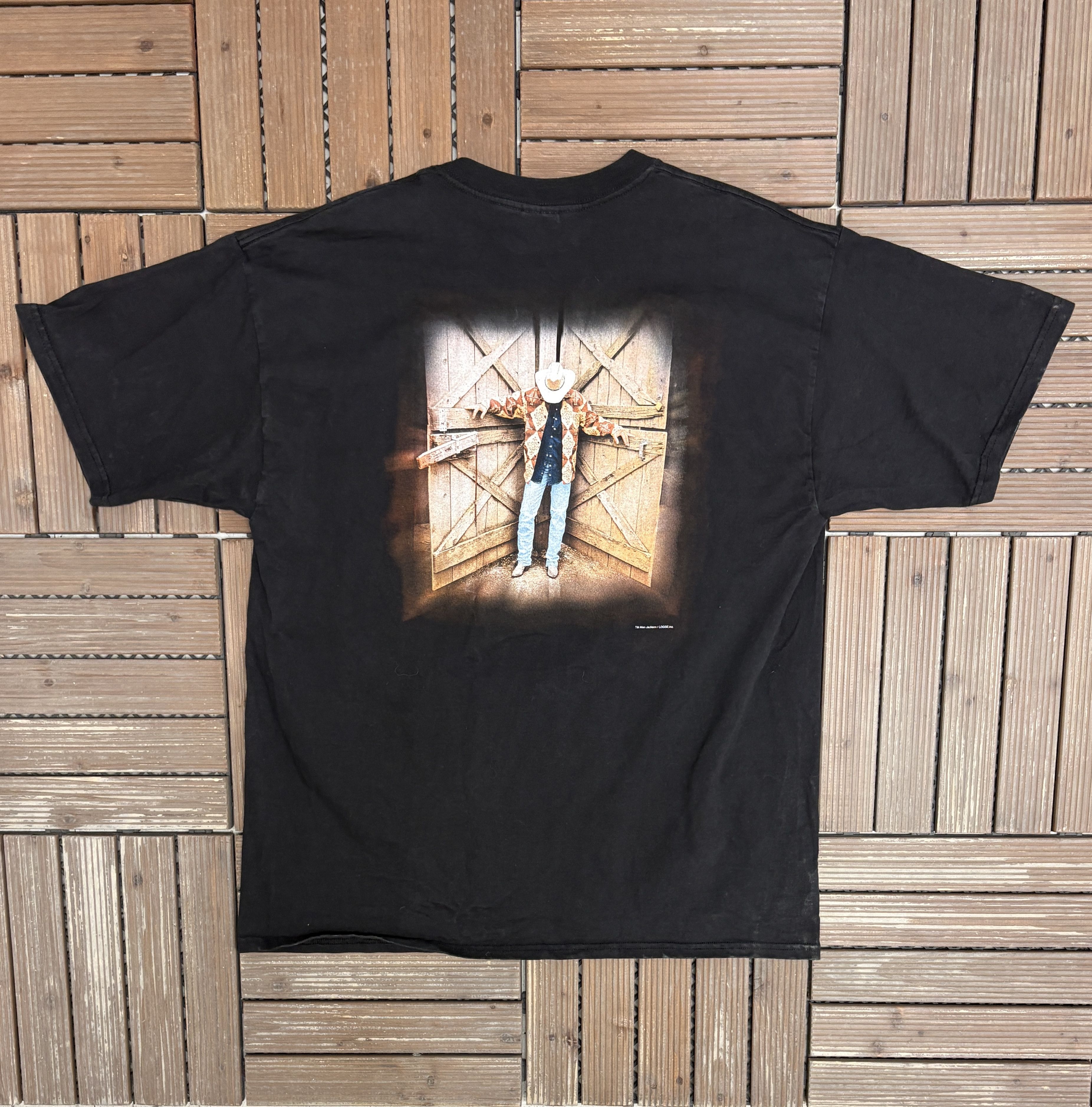 Vintage Alan Jackson Vintage Black T-Shirt Tee Size US XL / EU 56 / 4 - 3 Thumbnail