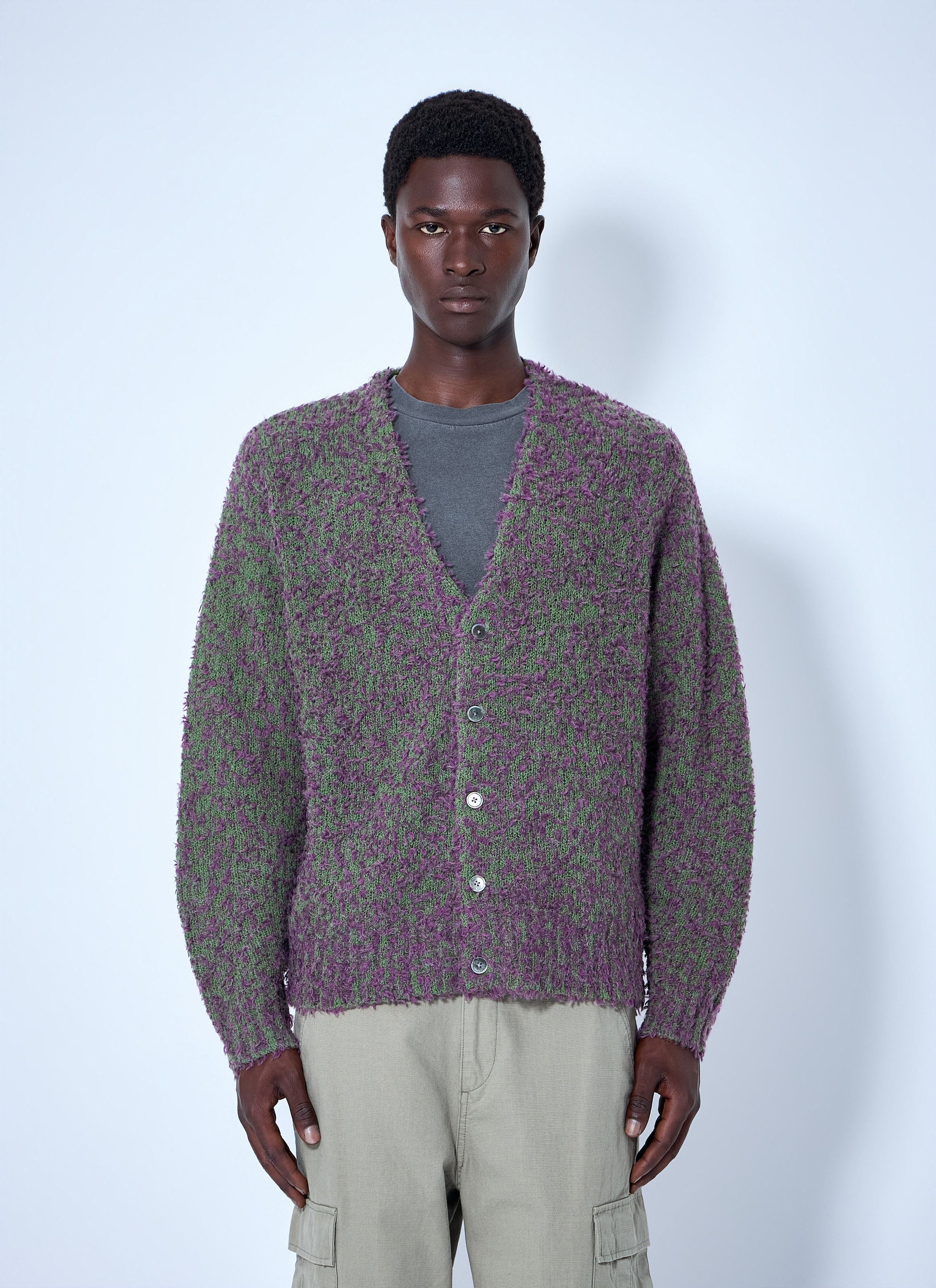 Stussy Stussy hairy plaid cardigan | Grailed