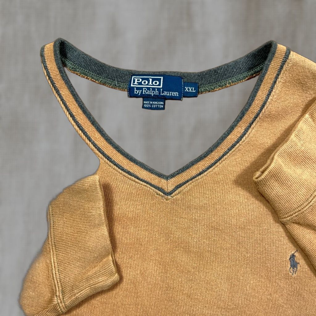 Polo Ralph Lauren Polo Ralph Lauren Sweater Shirt Men 2XL Brown V Neck Pullover Knit Style Logo Embroidered Classic Golf Casual Modern Size US XXL / EU 58 / 5 - 1 Thumbnail