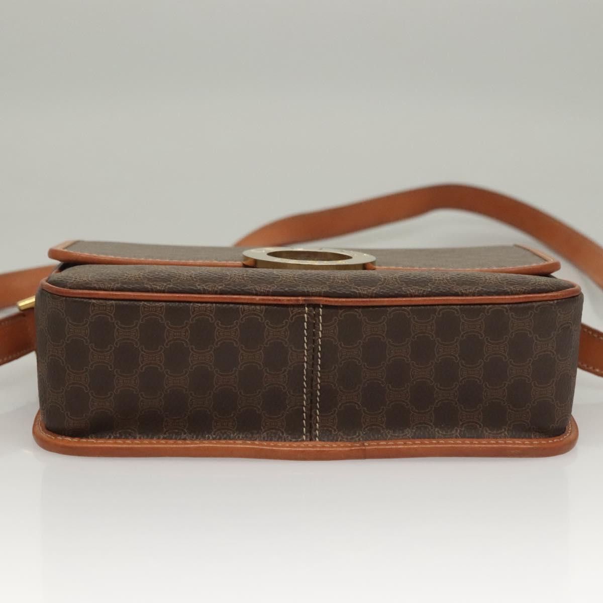 Celine CELINE Macadam Canvas Shoulder Bag Pvc Leather Brown Gold Size ONE SIZE - 9 Thumbnail