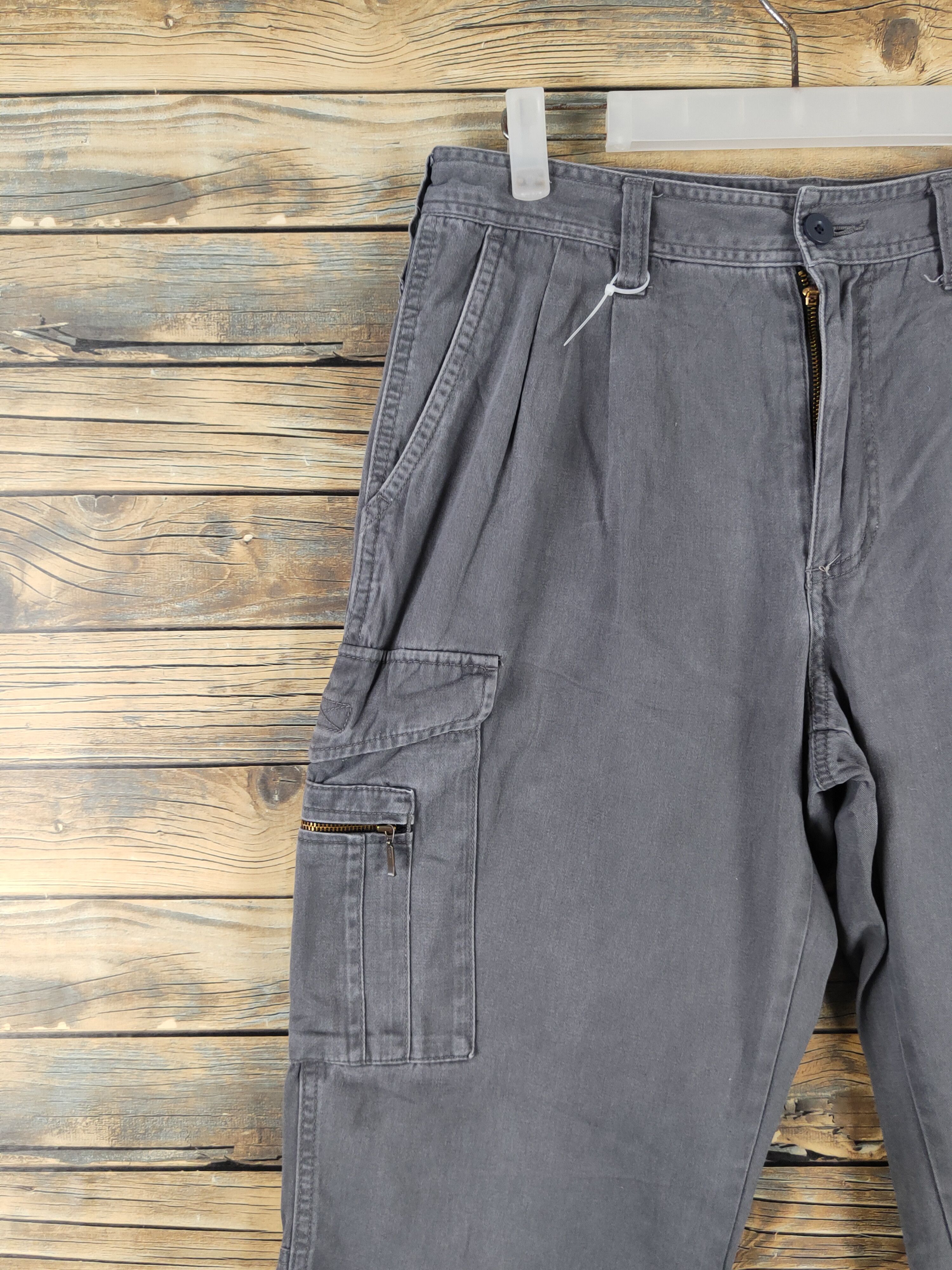 Japanese Brand N evolution Gray Multipocket Tactical Cargo Pants #W1901 Size US 30 / EU 46 - 3 Thumbnail