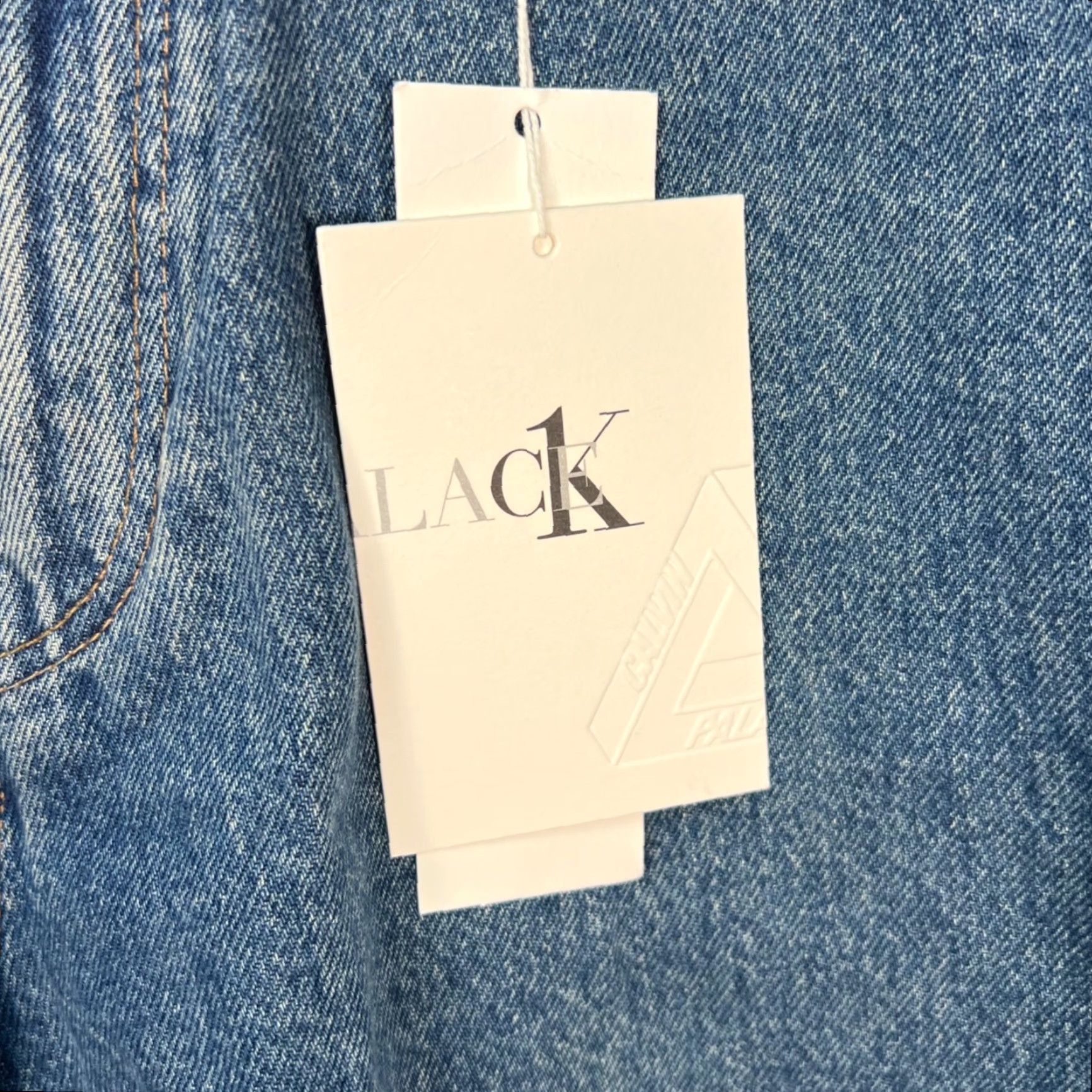 Palace Palace Calvin Klein Mens Bermuda Shorts 30 Blue 100% Cotton NEW! Denim Baggy Mid Rise Flat Front Pockets Crew Neckless? Size US 30 / EU 46 - 5 Thumbnail