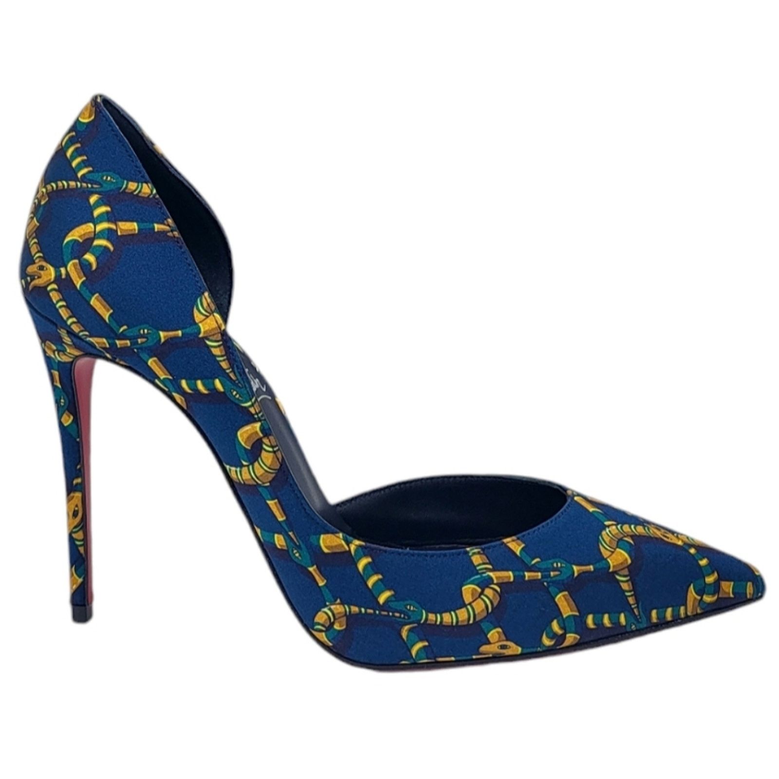 Christian Louboutin Christian Louboutin Iriza 100 Satin Pumps Chain Snake 36 Size US 6 / IT 36 - 5 Thumbnail