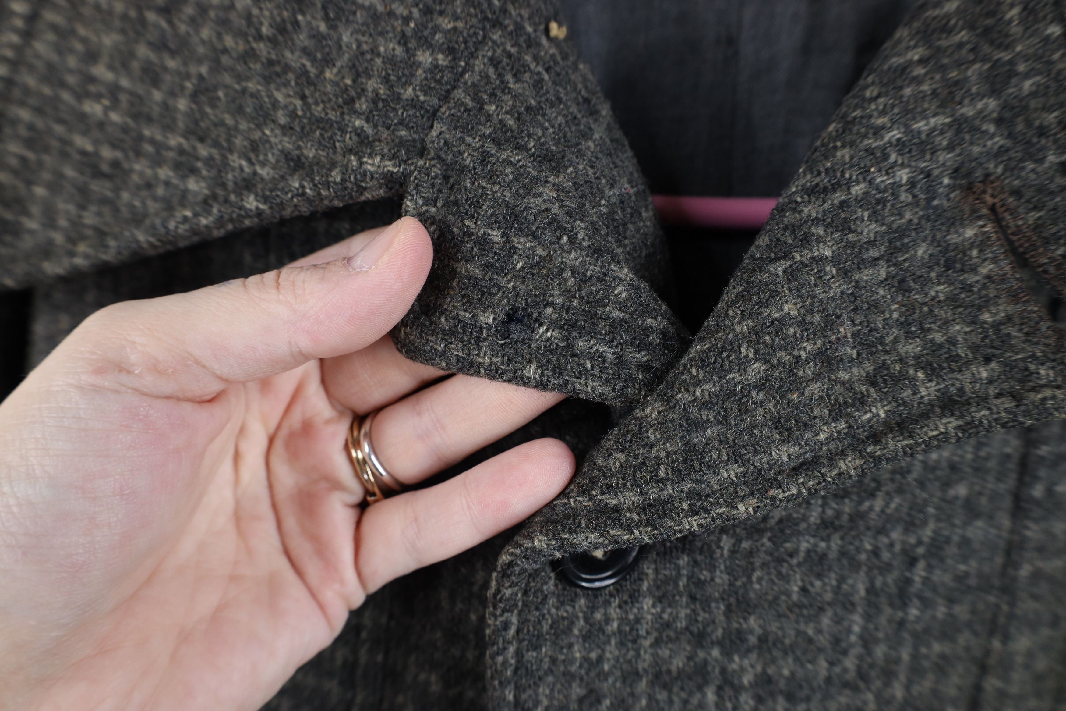 Vintage Vintage 50s Rockabilly Heavyweight Wool Collared Jacket Size US XXL / EU 58 / 5 - 6 Thumbnail