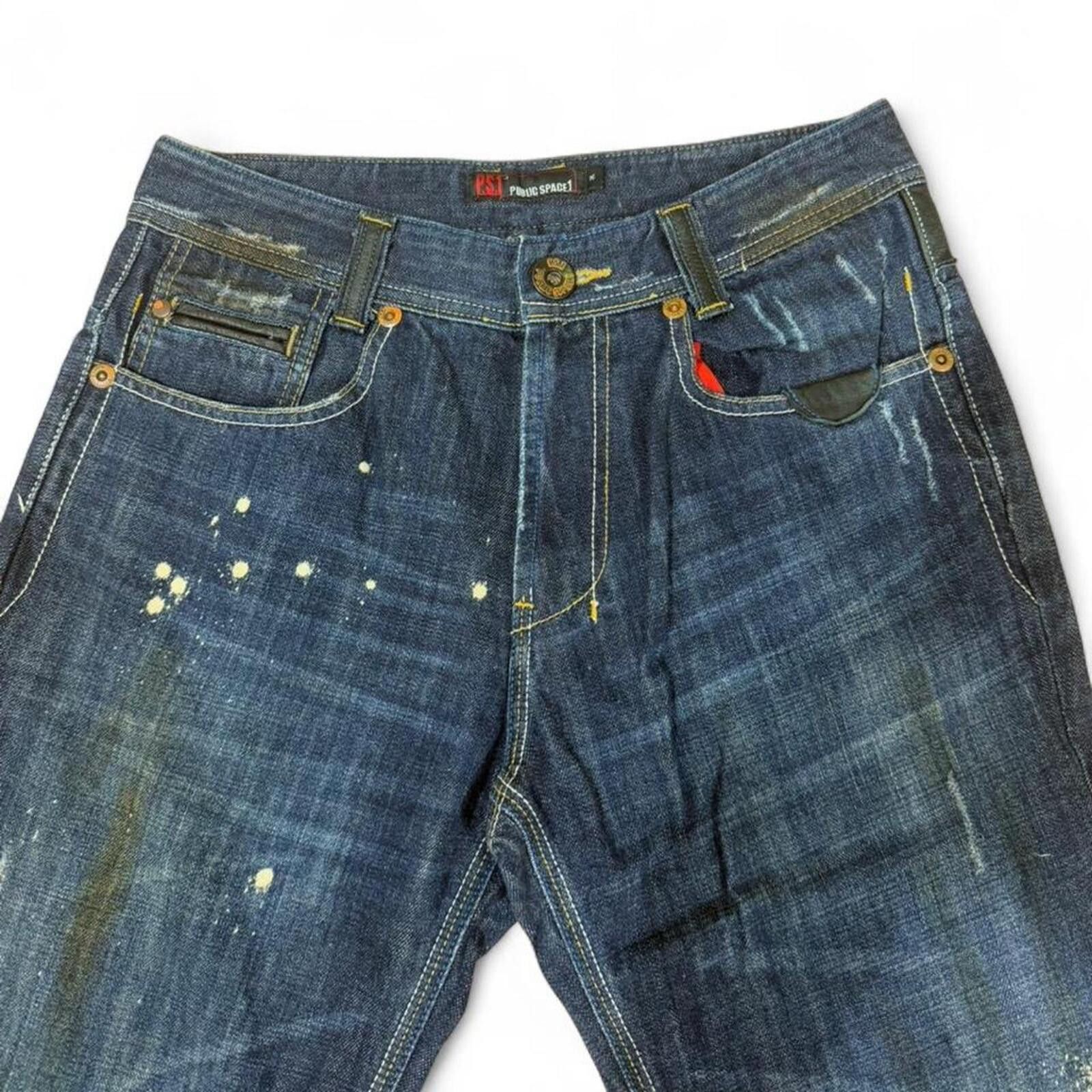 True Religion Public Space 1 dirty shade denim with white paint splatter Size 29" - 5 Thumbnail