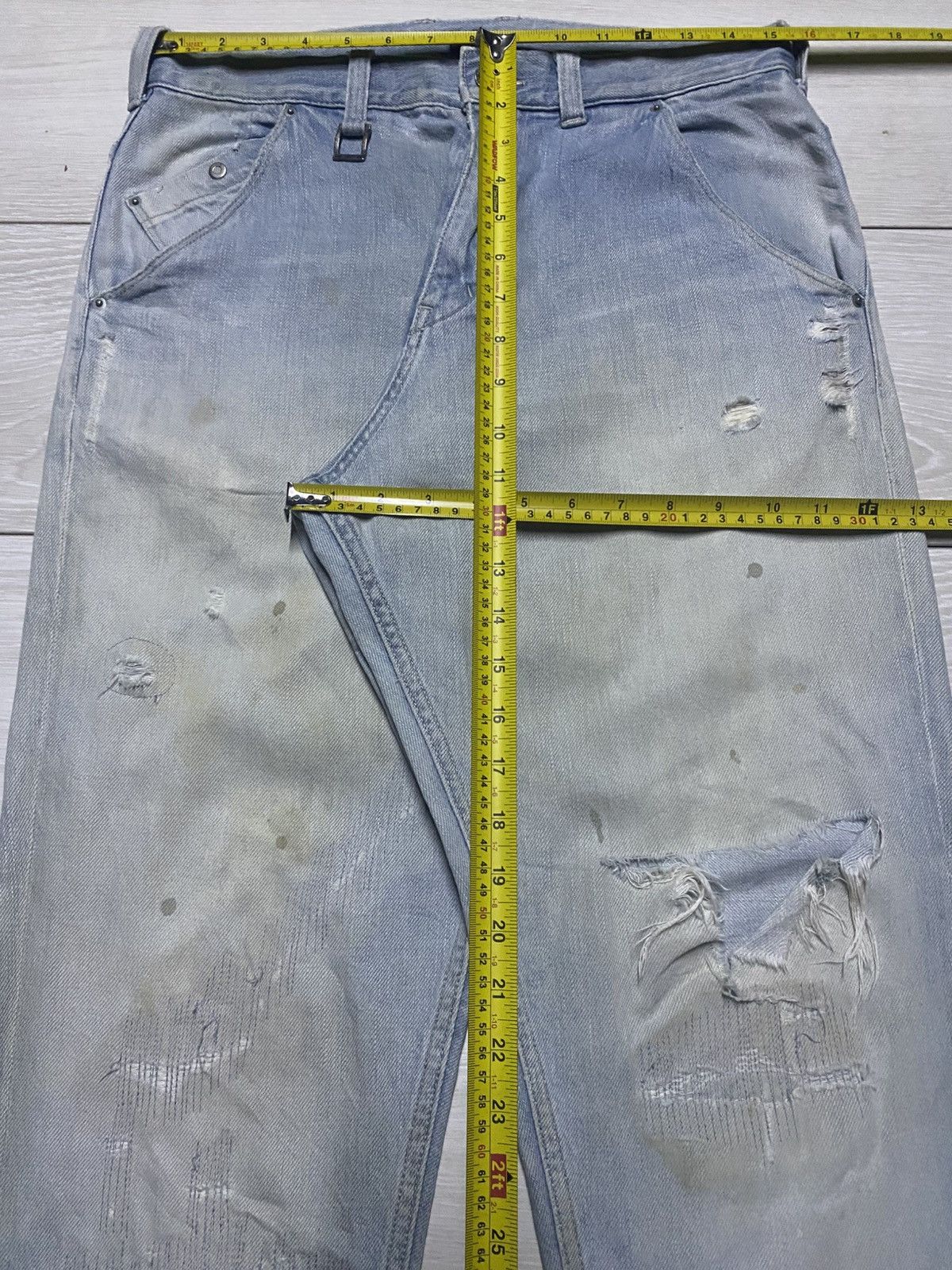 Japanese Brand Vintage Ego Tripping Light Wash Money Money Print Jeans Size US 30 / EU 46 - 17 Thumbnail