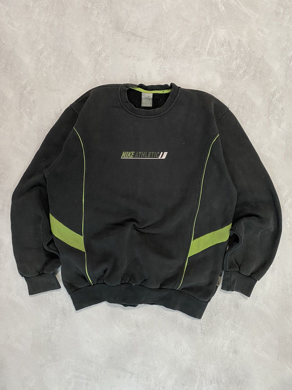 Nike × Vintage 🦍 Vintage 90s Sweater Nike Athletic Logo Oversized Fit Size US XL / EU 56 / 4 - 1 Thumbnail