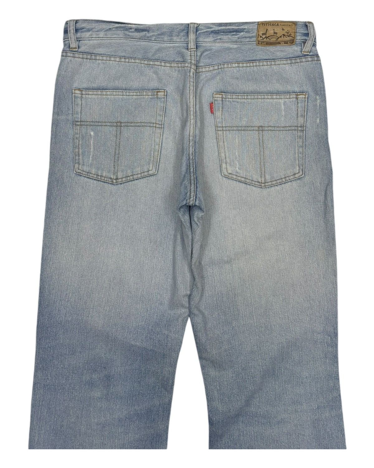 Kapital Vintage Titicaca ☮️ Logo Distressed Denim Jeans Size US 32 / EU 48 - 4 Thumbnail