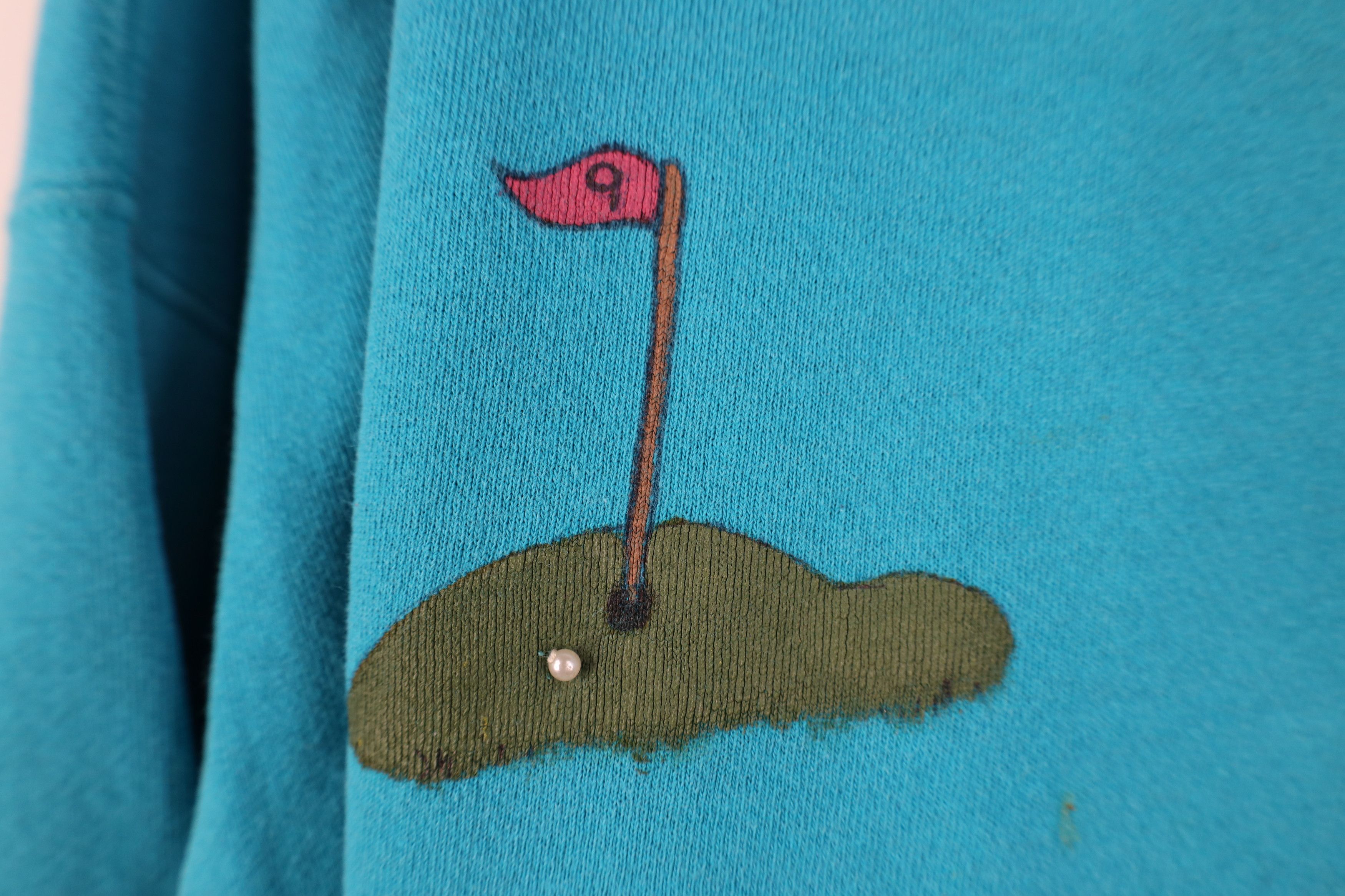 Vintage Vintage 90s Streetwear Hand Painted Golf Sweatshirt USA Size L / US 10 / IT 46 - 8 Thumbnail