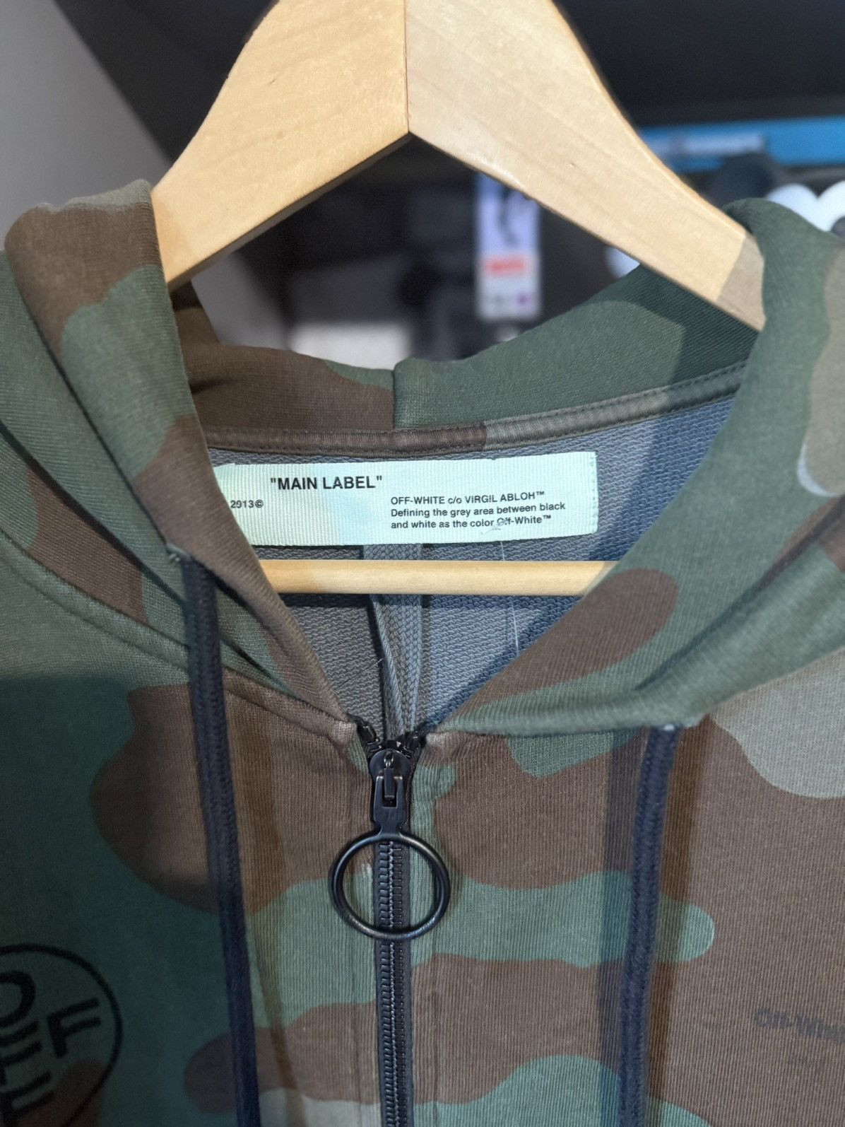 Off-White Off White Camo “Impression” Zip-Up Hoodie Size US L / EU 52-54 / 3 - 5 Thumbnail