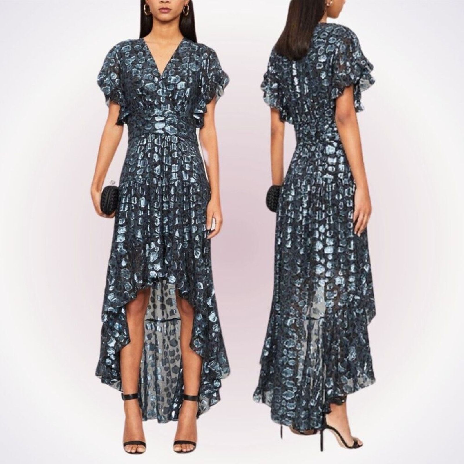 ba&sh Ba&sh Grace Leopard Print Silk Blend Dress | Size XS Size XS / US 0-2 / IT 36-38 - 1 Thumbnail