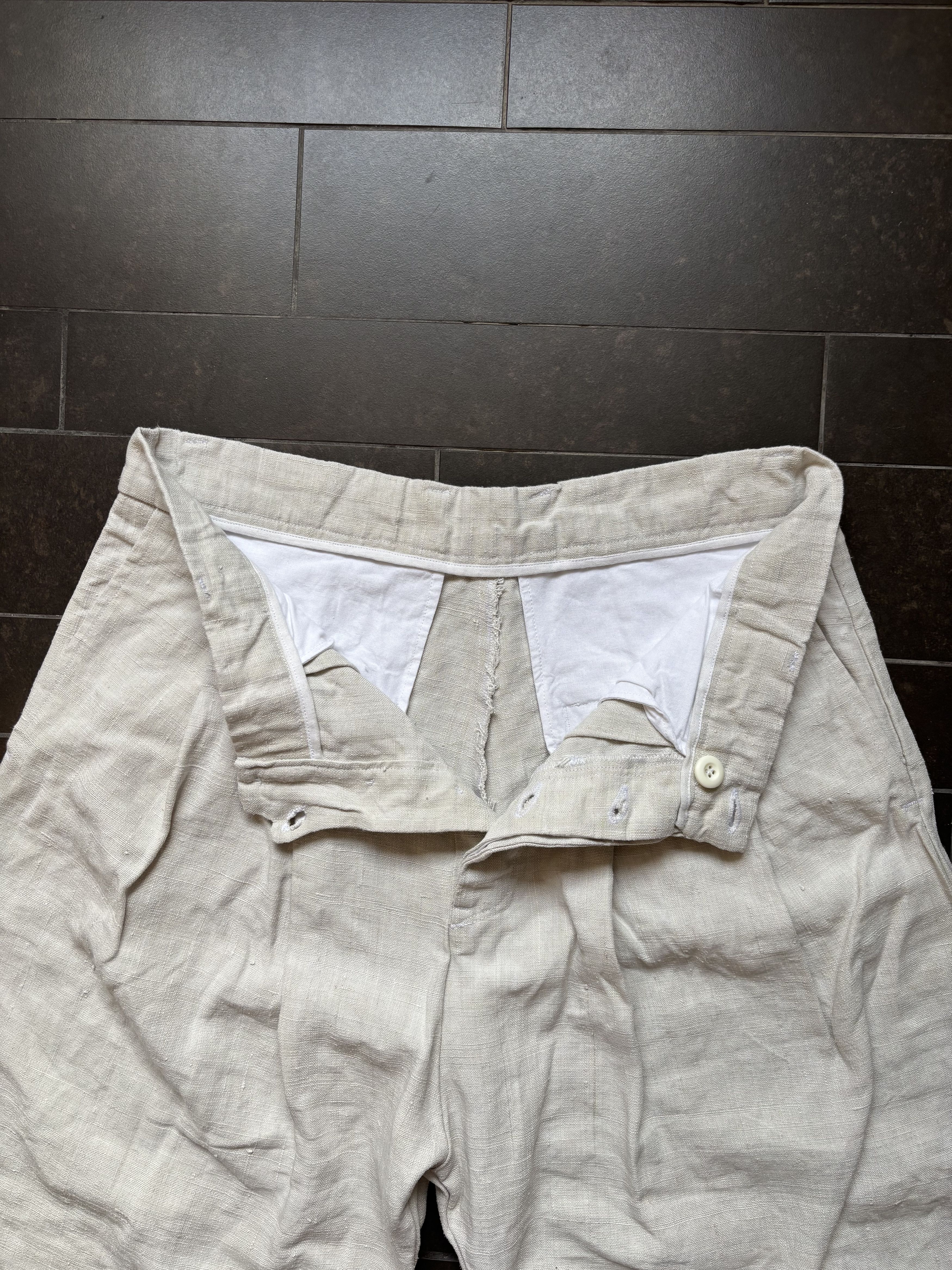 Japanese Brand Japanese Linen Pleated Wide-Leg Loose Straight Trousers Size US 32 / EU 48 - 7 Thumbnail