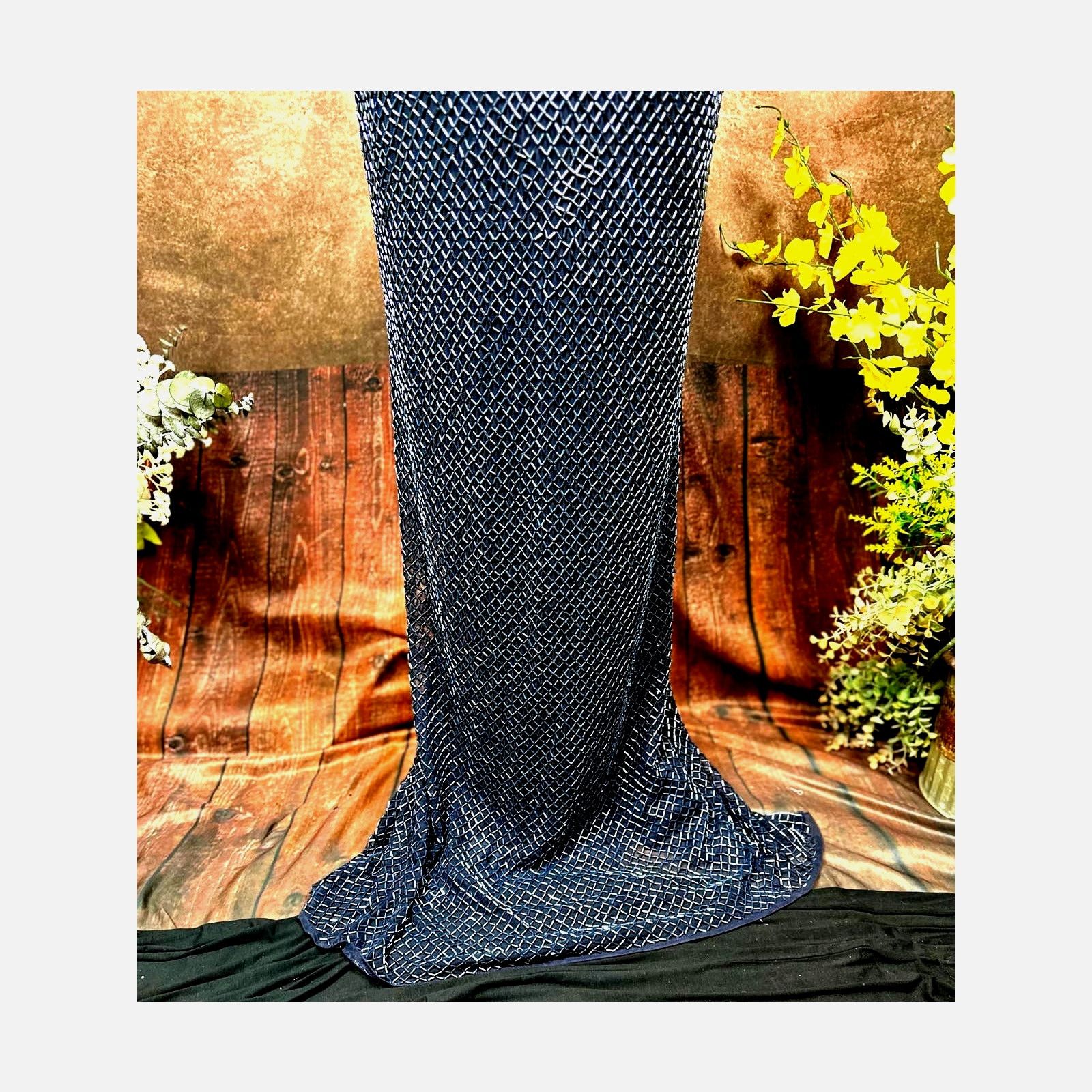 Other Mac Duggal Beaded Butterfly Sleeve Column Gown Midnight 8 Size M / US 6-8 / IT 42-44 - 11 Thumbnail