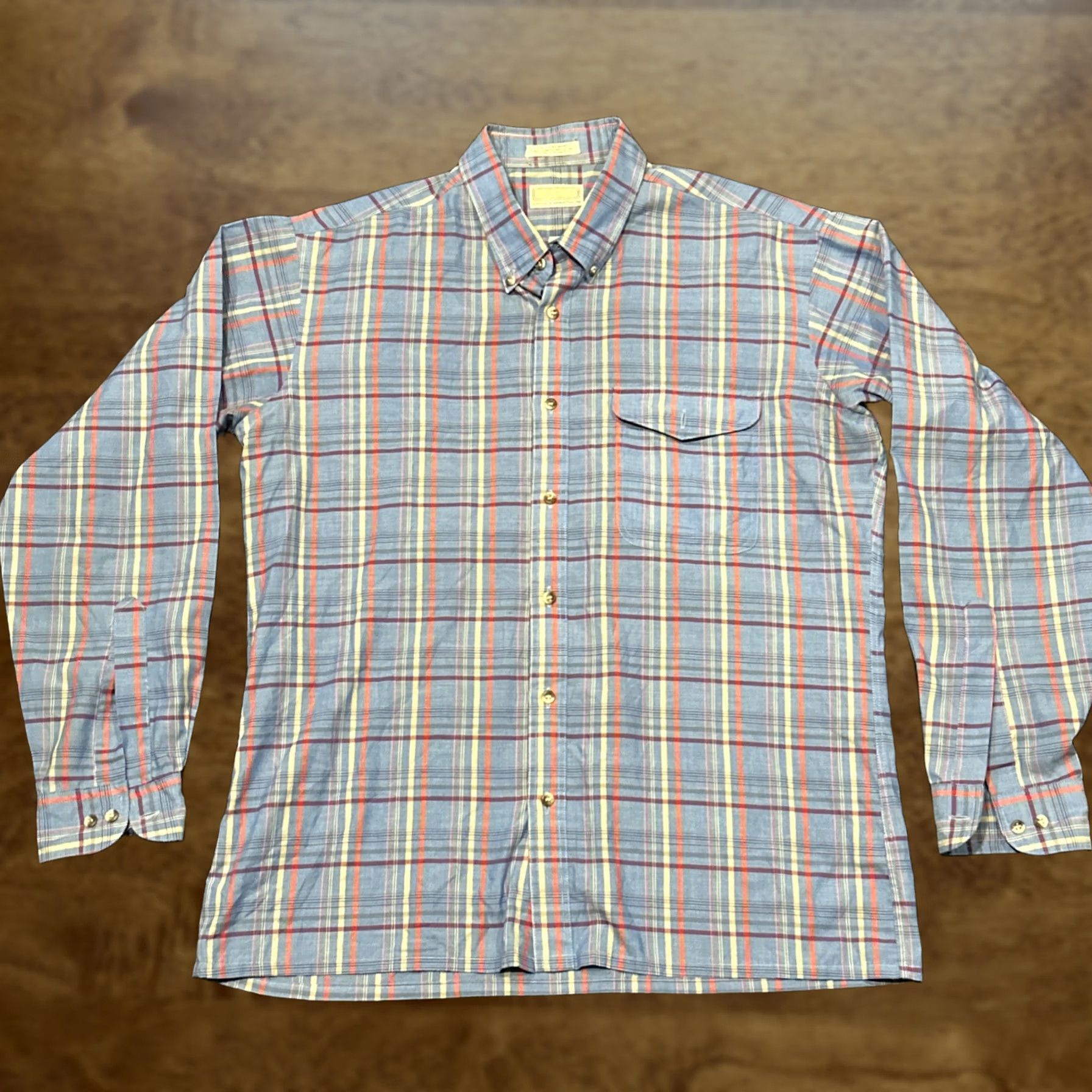 Vintage VINTAGE Manhattan Intrepid Shirt Size L Long Sleeve Button Down Men’s B22 Size US L / EU 52-54 / 3 - 1 Thumbnail