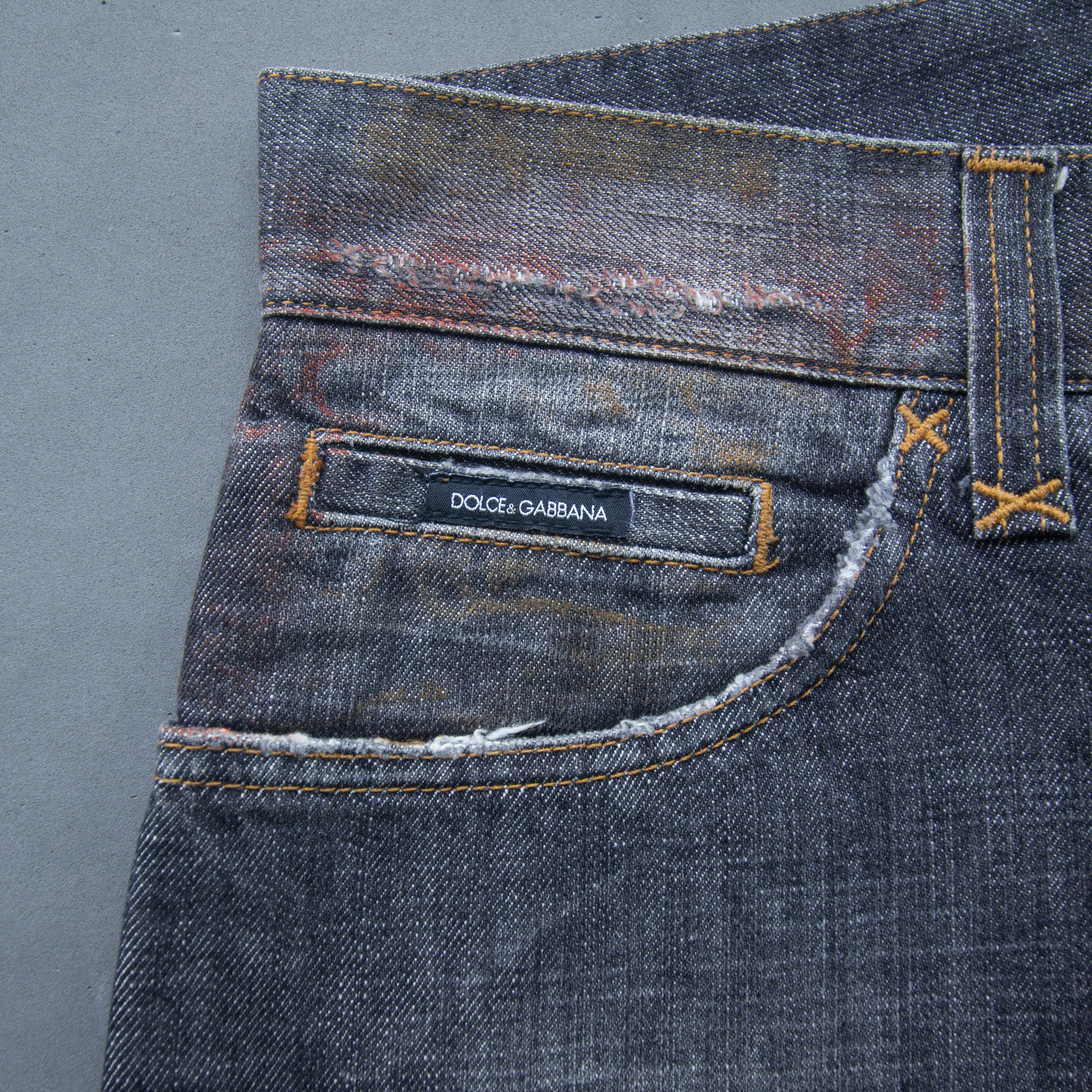 Dolce & Gabbana DnG Paint Splatter Jeans Size US 32 / EU 48 - 4 Thumbnail