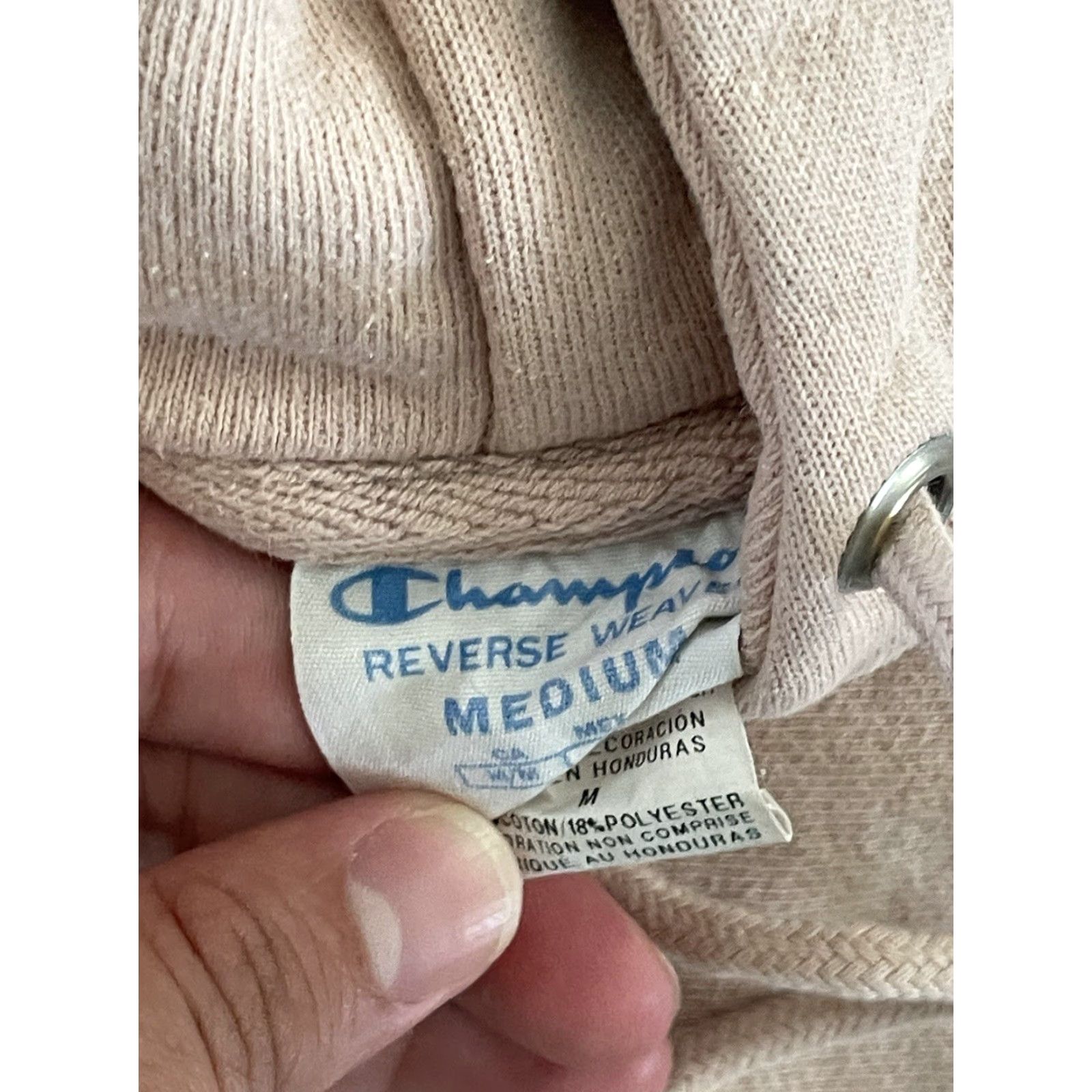 Champion VINTAGE? Champion Hoodie Peach Medium Reversible Weave? (Original says Reverse Weave Champion Hoodie Peach Medium) Size US M / EU 48-50 / 2 - 3 Thumbnail