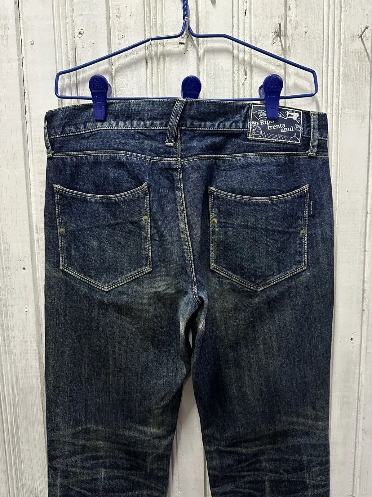 Japanese Brand Redline/Selvedge W33 L32 Vintage RIPO TRENTA ANNI Denim Pant Size US 33 - 13 Thumbnail