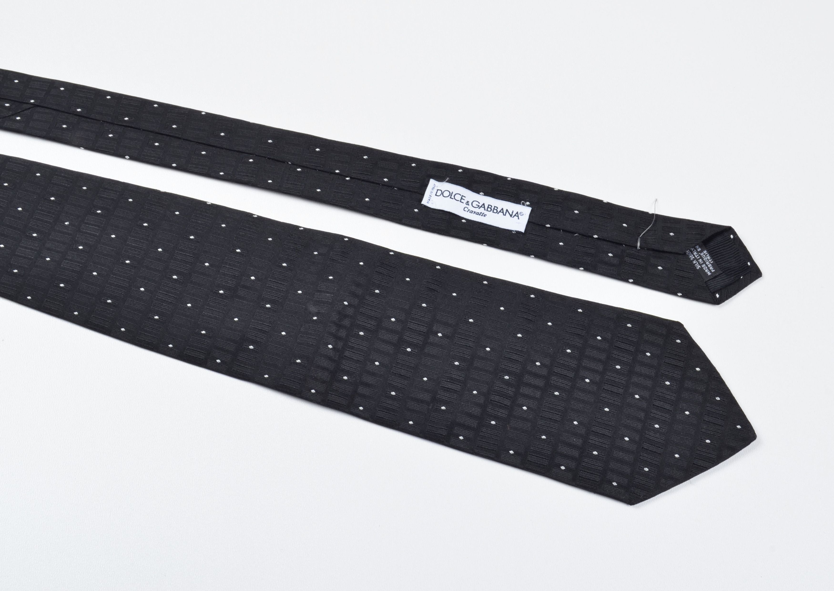 Dolce & Gabbana Dolce & Gabbana Cravatte Silk Micro Dot Pattern Designer Tie Size ONE SIZE - 3 Thumbnail