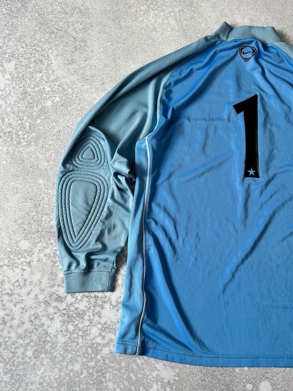 Nike × Vintage Vintage Nike Goalkeeper Long Sleeve Swoosh Logo Y2K Rare Size US L / EU 52-54 / 3 - 7 Thumbnail