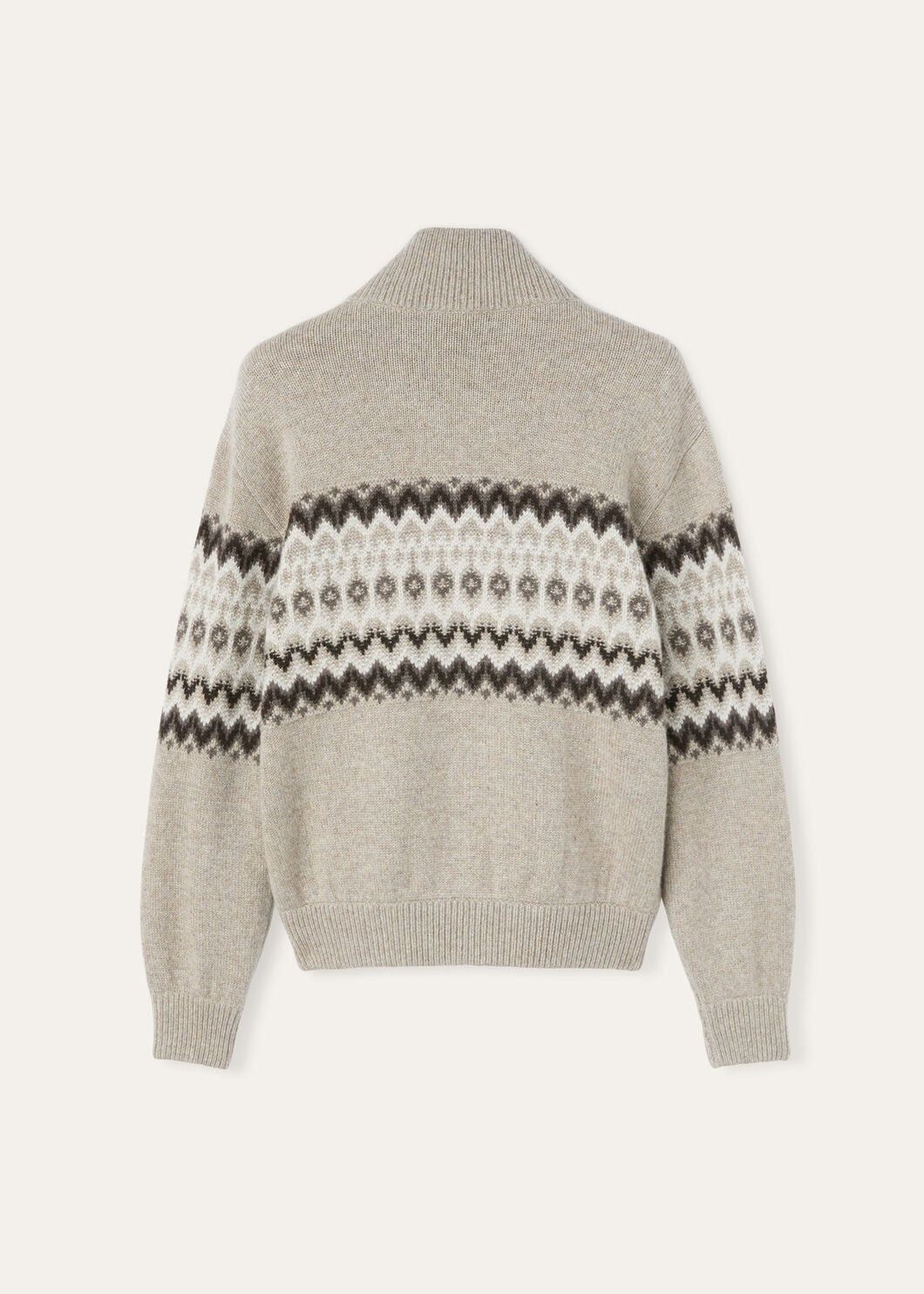 Loro Piana o1w1db10825 FAO6313 Alpe Pile Bomber Sweater in Grey Size S / US 4 / IT 40 - 6 Thumbnail