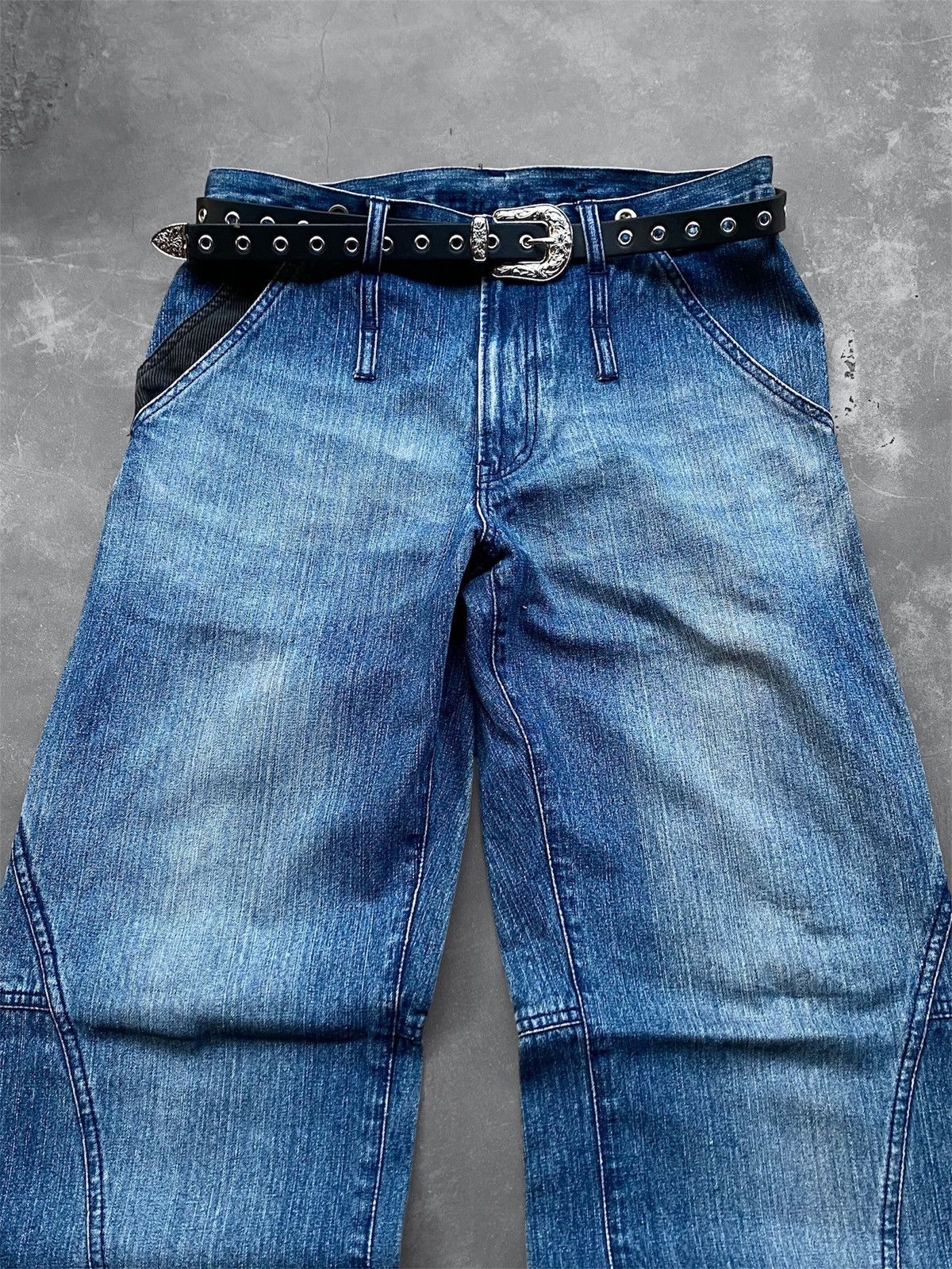 PPFM 🔥PPFM🔥 BAGGY JEANS TRIPLE BELT LOOP Y2K STYLE 🇯🇵 Size US 32 / EU 48 - 2 Thumbnail