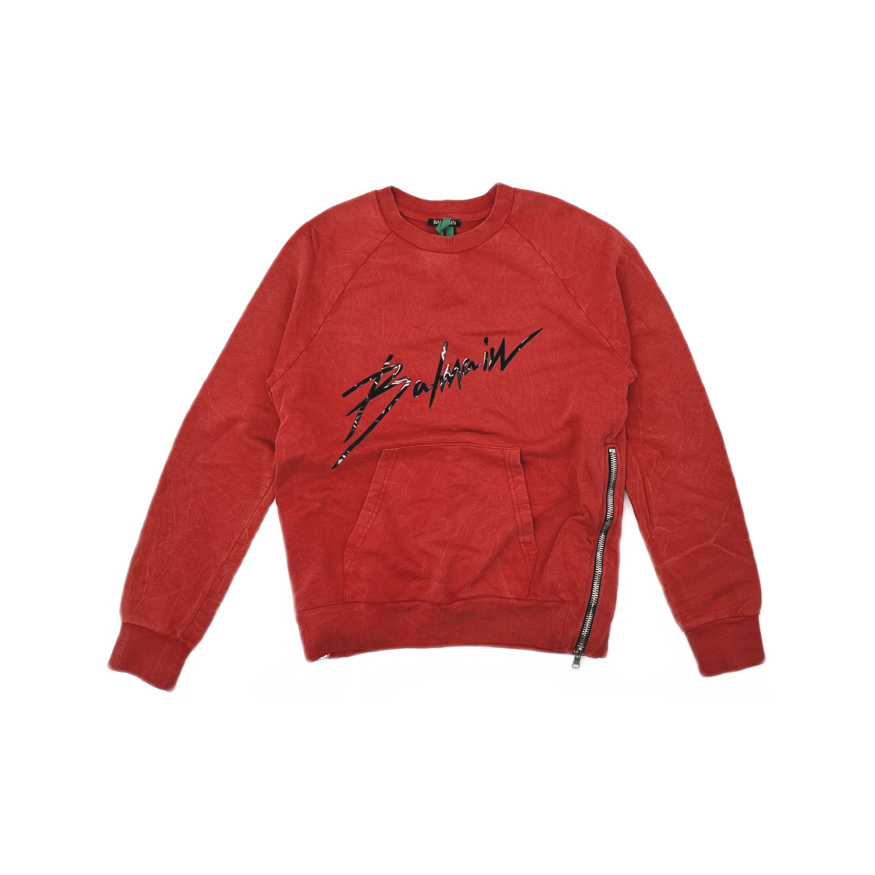 Balmain Balmain Logo Zip Detail Sweatshirt Size S Size US S / EU 44-46 / 1 - 1 Thumbnail