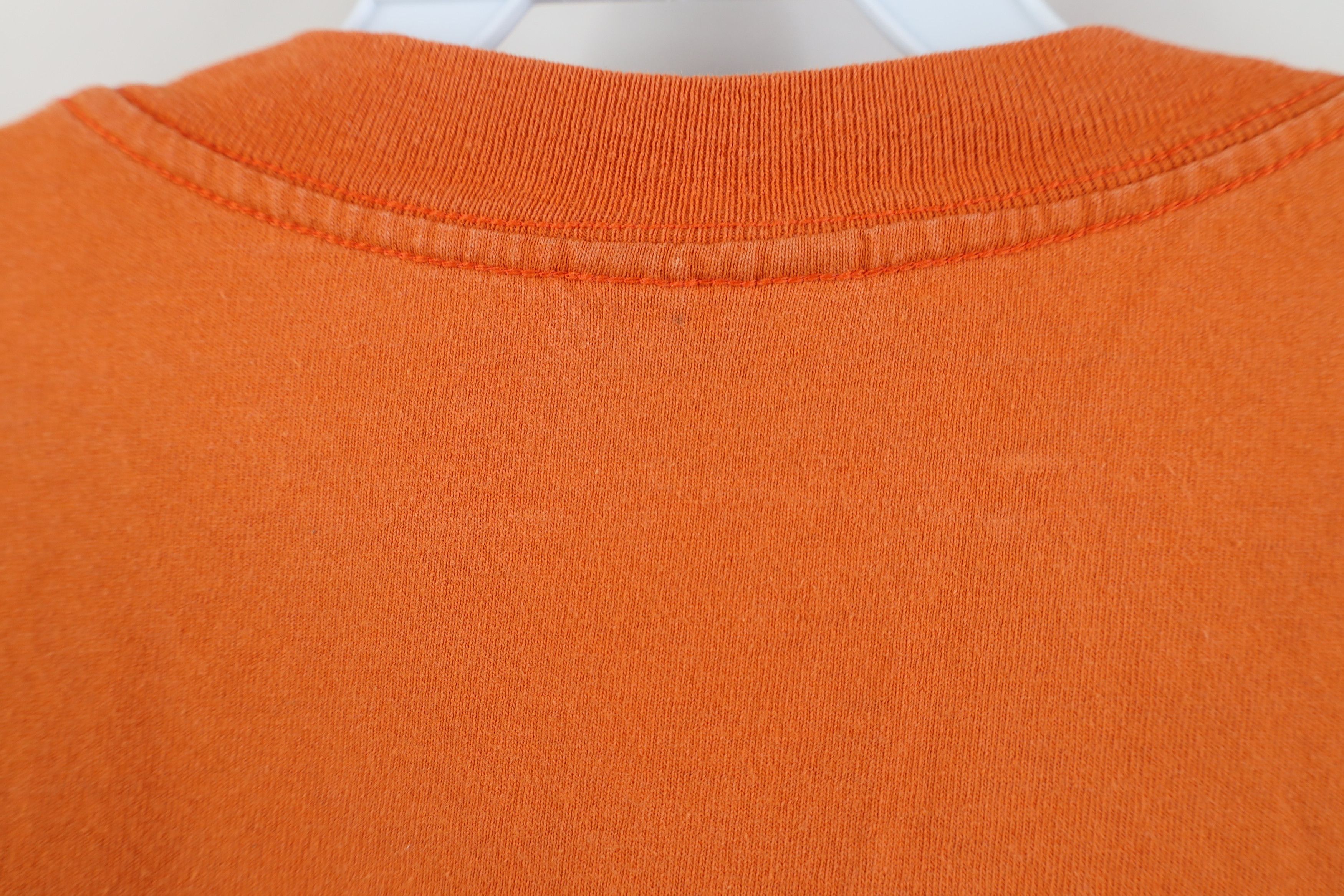 Nike Vintage Y2K Nike Center Swoosh Long Sleeve T-Shirt Orange Size US XL / EU 56 / 4 - 10 Thumbnail