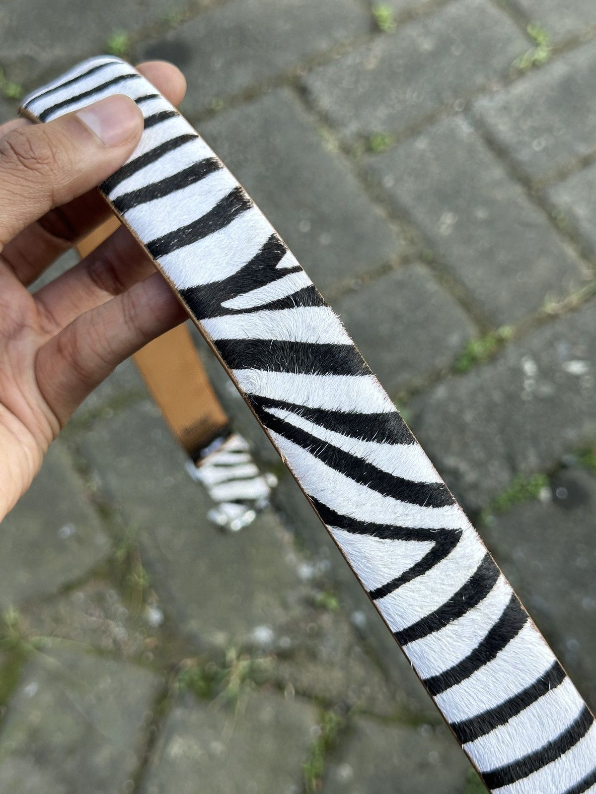 Stussy Stussy Bamboo buckle belts "Zebra pattern" Size ONE SIZE - 4 Thumbnail