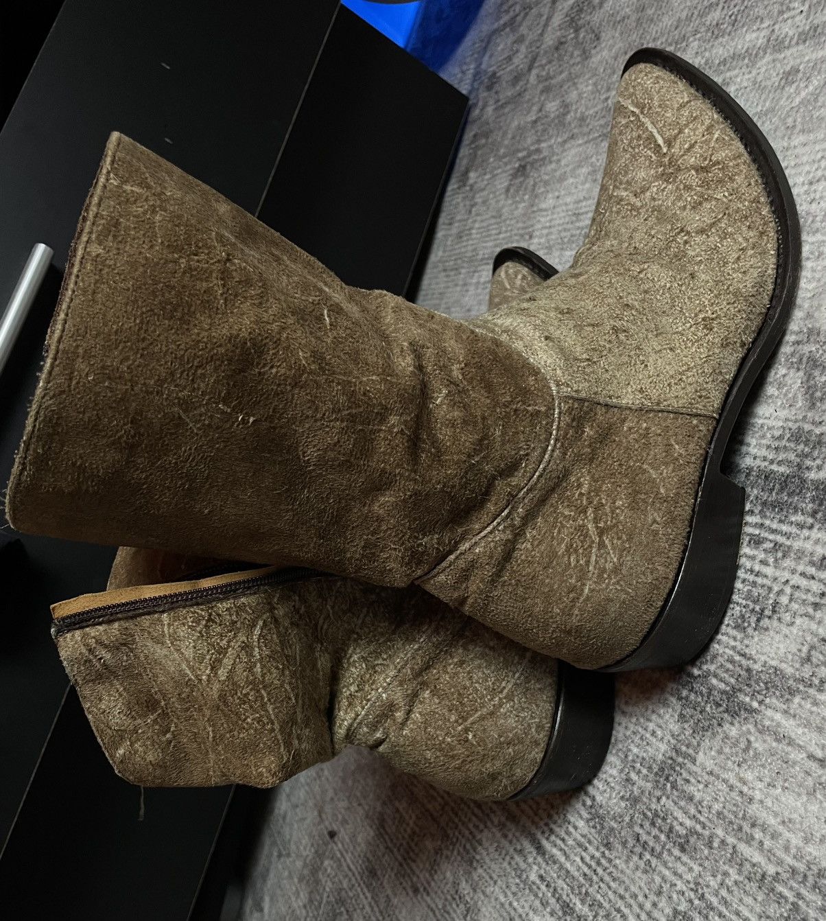 Gianni Barbato Gianni Barbato Scarred Side Zip Boots Size US 11 / EU 44 - 14 Thumbnail