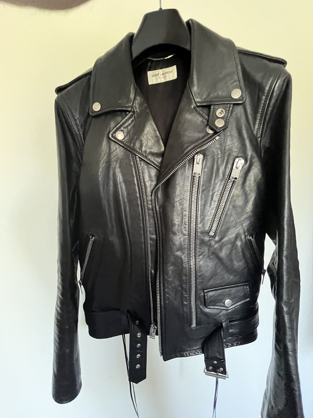 Hedi Slimane × Saint Laurent Paris Saint Laurent FW16 L17 Leather Jacket Size US S / EU 44-46 / 1 - 3 Thumbnail