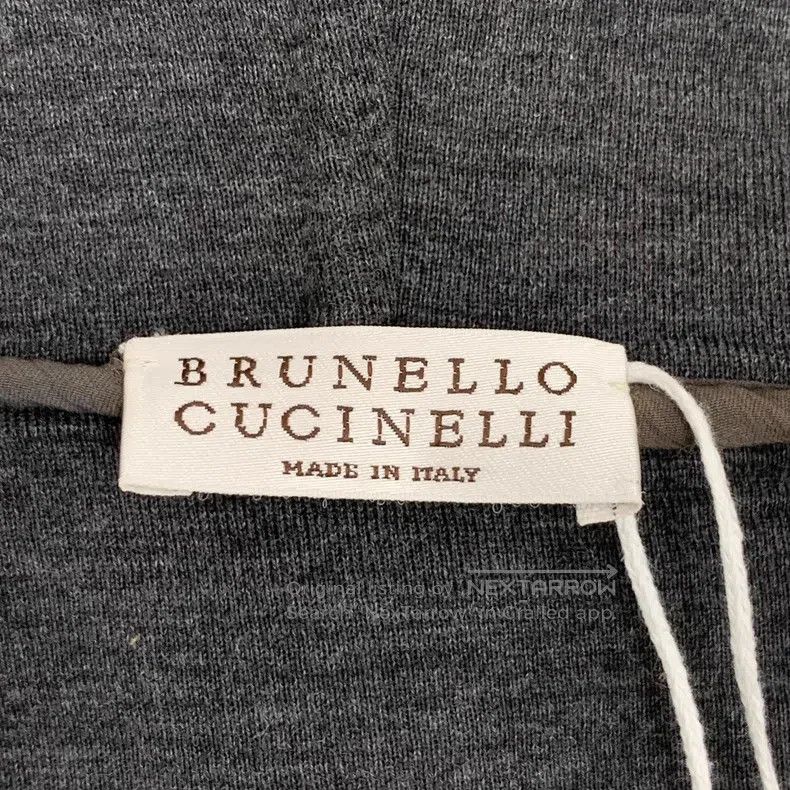 Brunello Cucinelli Brunello Cucinelli Dark Blue Hooded Drawstring Long Sleeve Size US XS / EU 42 / 0 - 5 Thumbnail