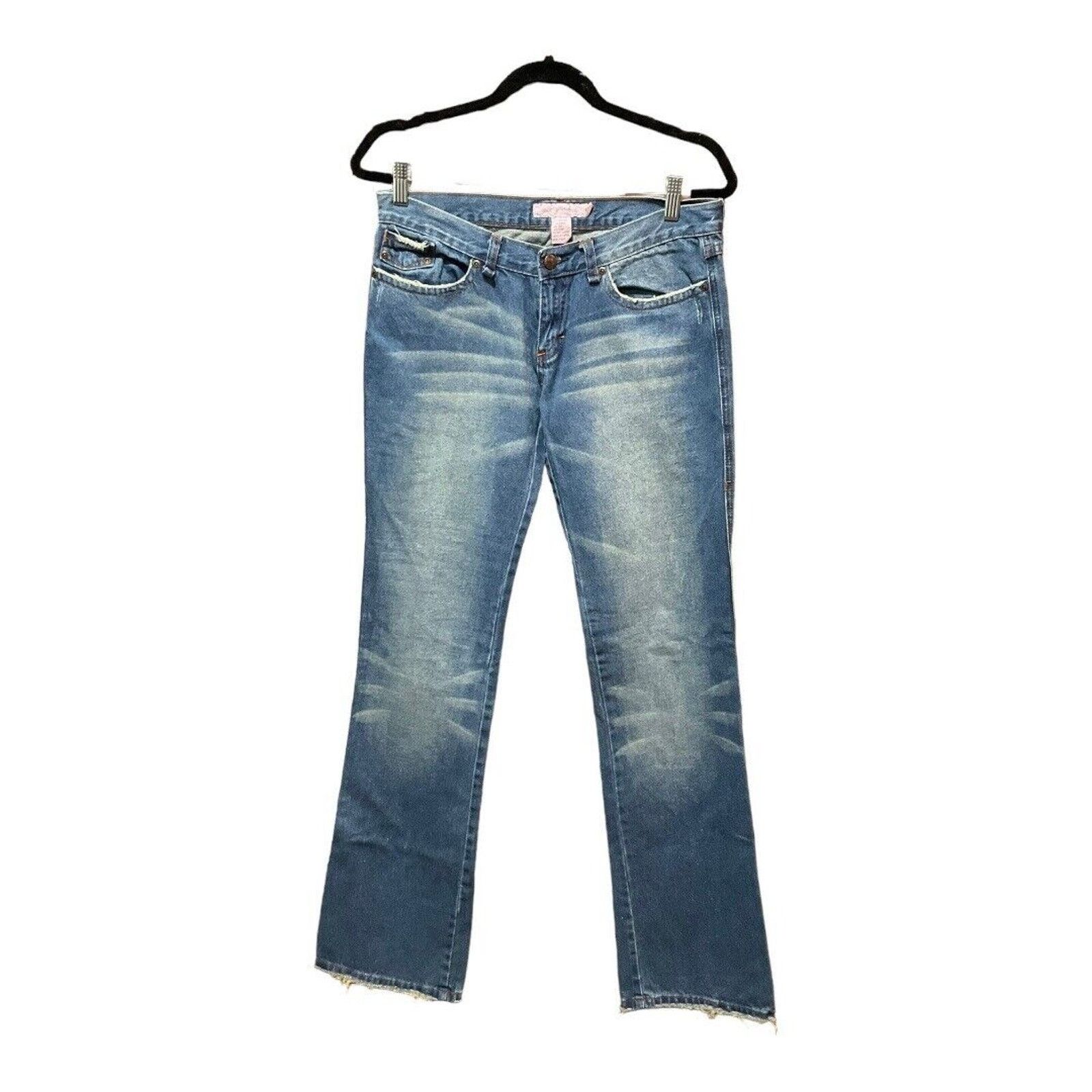 Other Y2K Jeans Women 28 Blue Boot Cut Guitar 100% Cotton Size 28" / US 6 / IT 42 - 1 Thumbnail