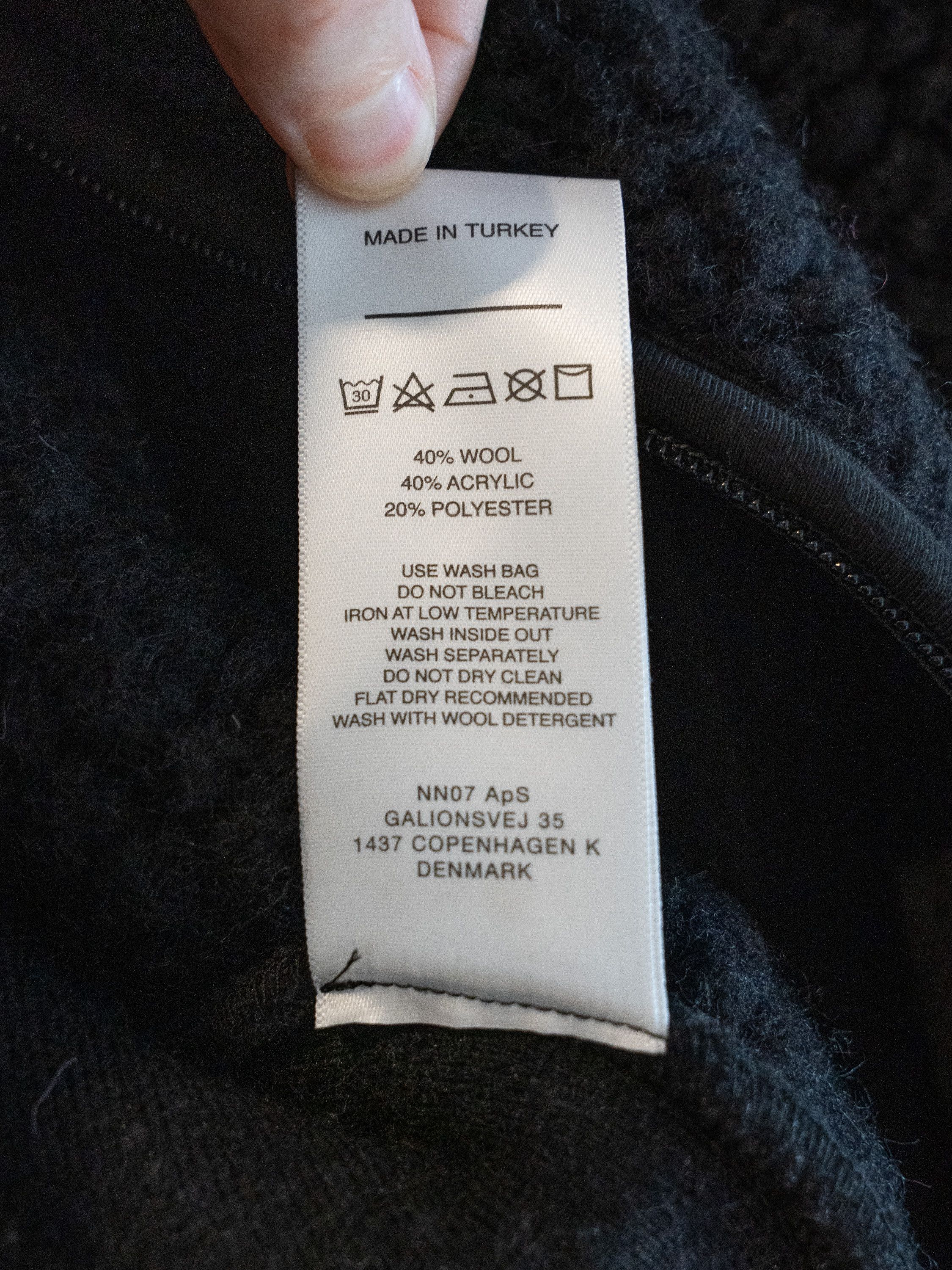 NN07 Wool pile jacket - Black Size US M / EU 48-50 / 2 - 6 Thumbnail