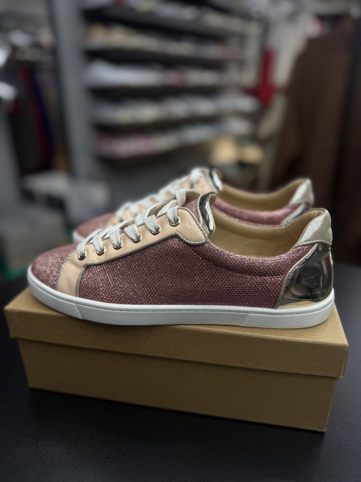 Christian Louboutin Christian Louboutin Pink Low Top Women’s Shoes 39EU/9US Size US 9 / IT 39 - 4 Thumbnail