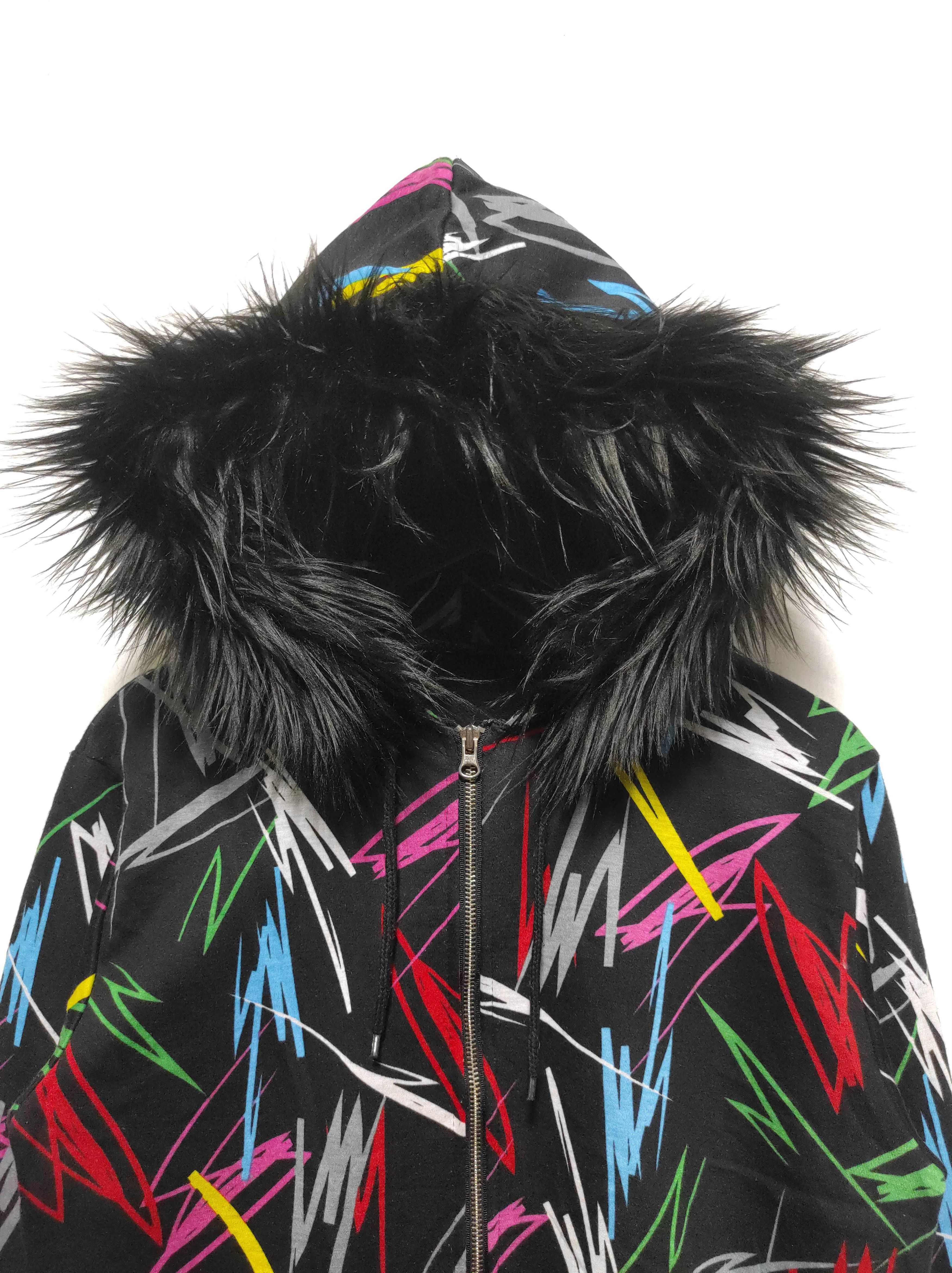 Japanese Brand Multicolor double zip fur hoodie ifsix LGB style Size US M / EU 48-50 / 2 - 7 Thumbnail