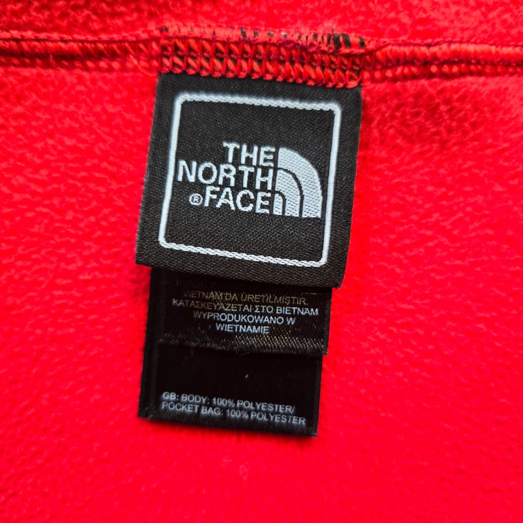 The North Face The North Face Jacket Men M Red Full Zip Knit Fleece Basic Performance Windbreaker Regular Stand-Up Collar Outdoor Weatherproof (if allowed) Size US M / EU 48-50 / 2 - 5 Thumbnail