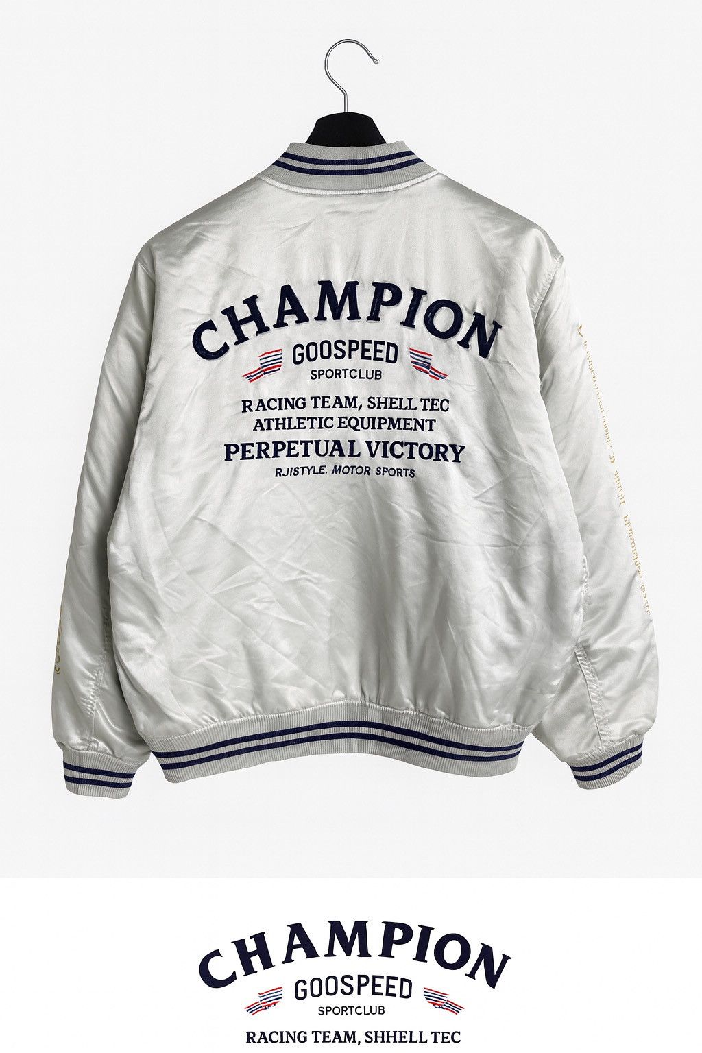Godspeed Vintage British Club “Godspeed Champion” Satin Bomber Jacket Size US L / EU 52-54 / 3 - 1 Thumbnail